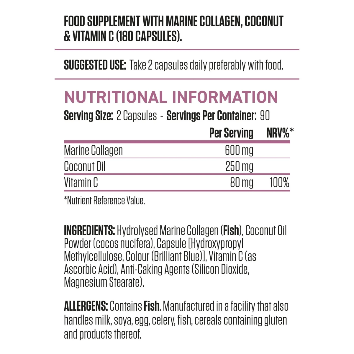 Applied Nutrition Collagen & Coconut (180 Kapseln) kaufen - Applied Nutrition Kollagen - Fitness Onlineshop