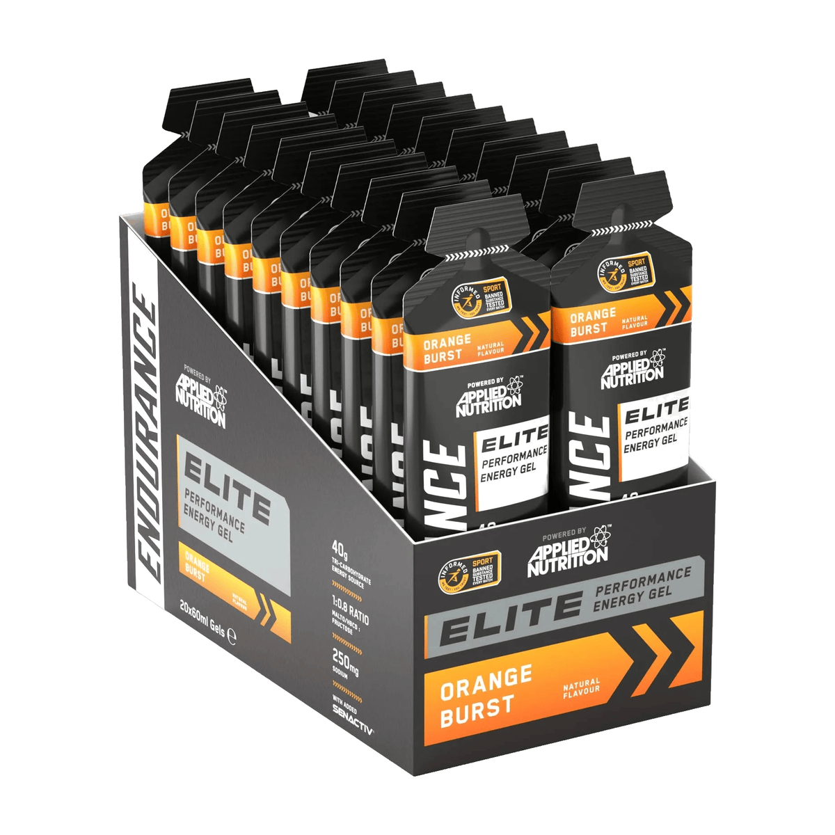 Applied Nutrition Endurance Elite Performance Gel 20 x 60 ml / Orange Burst kaufen - Applied Nutrition Energy Gels - Fitness Onlineshop