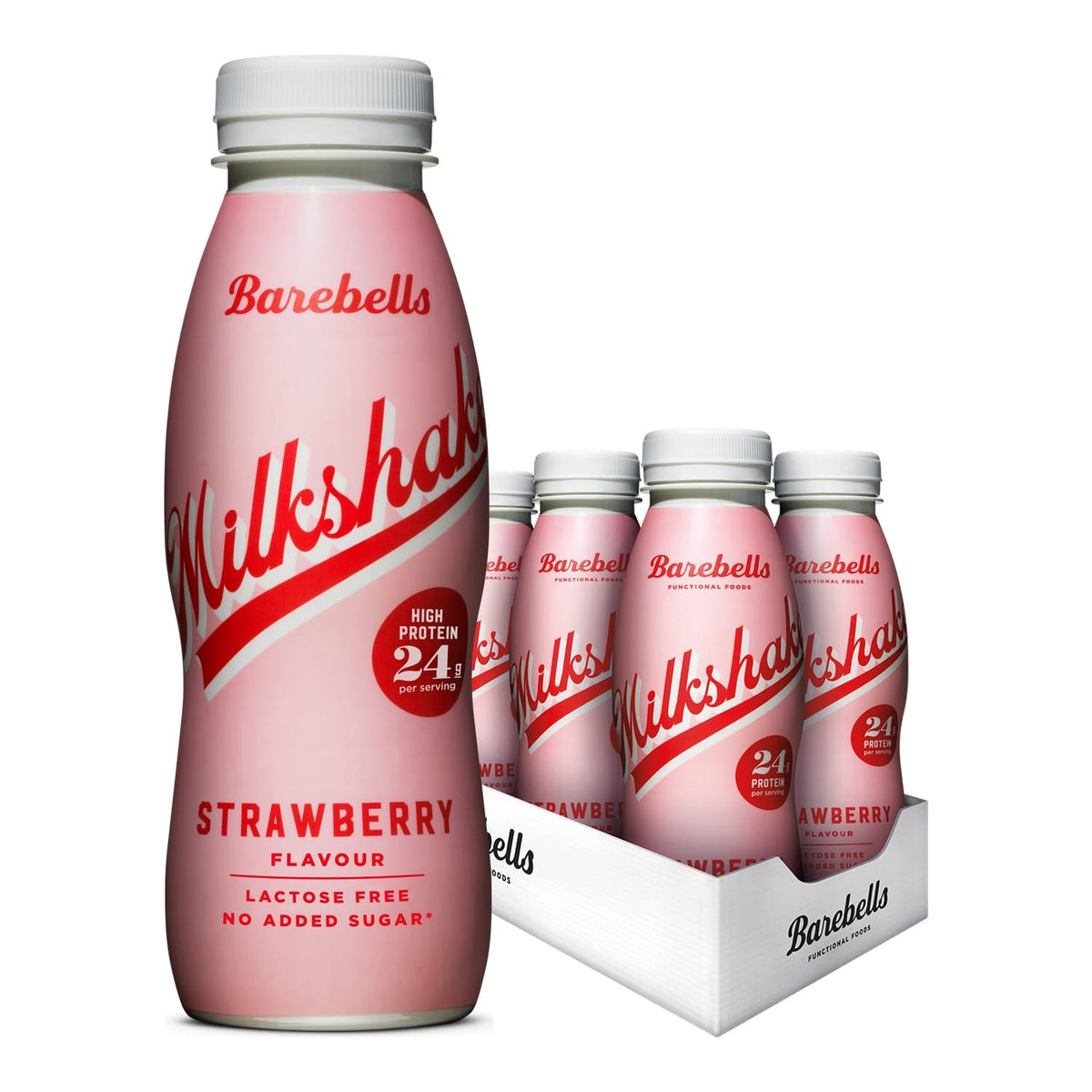 Barebells Milkshake Strawberry / 8 x 330 ml kaufen - Barebells Fertige Proteinshakes - Fitness Onlineshop