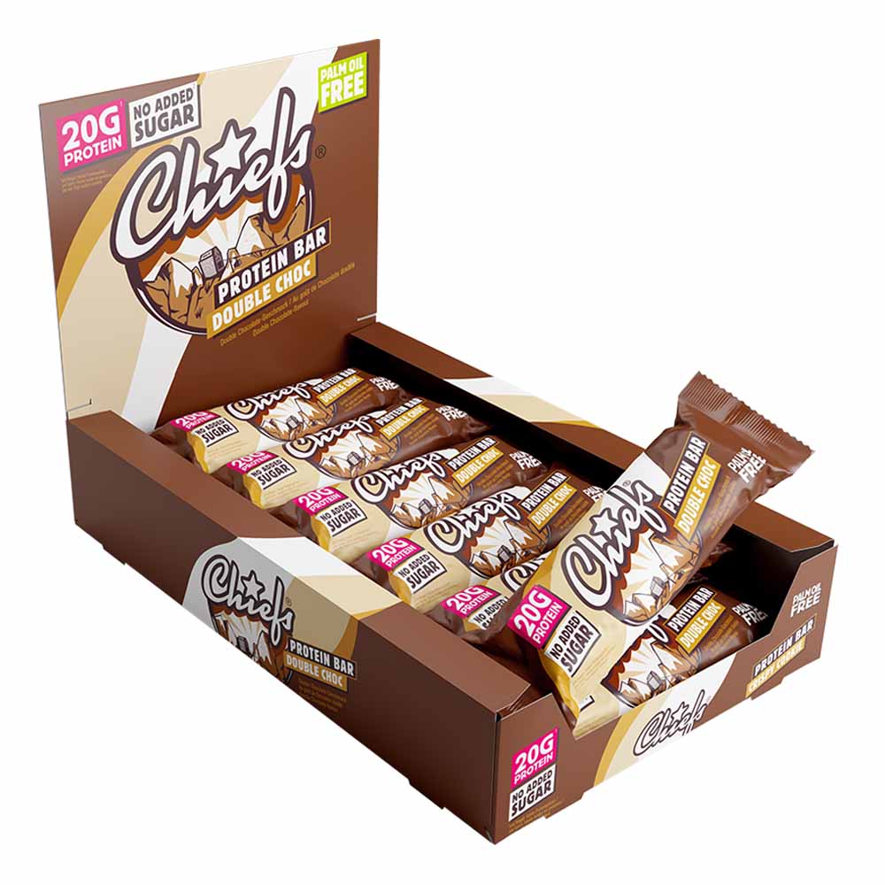 Acheter les barres protéinées Chiefs Chiefs 12 x 55 g Double Choc sur HighPowered.ch