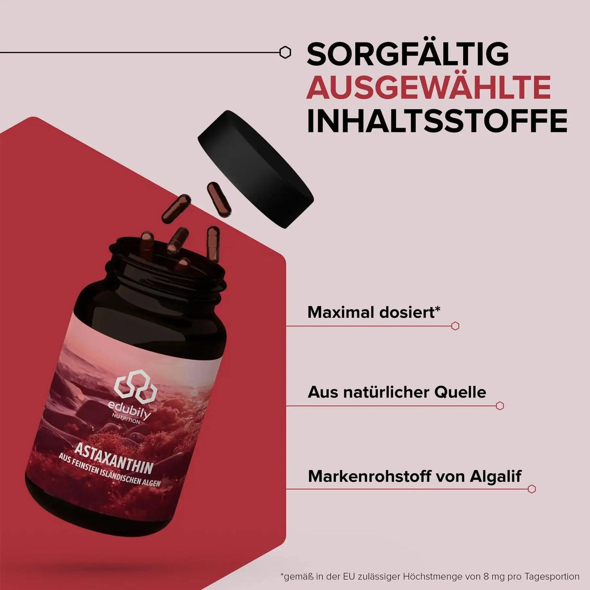Astaxanthin kaufen - edubily Gesundheit - Fitness Onlineshop