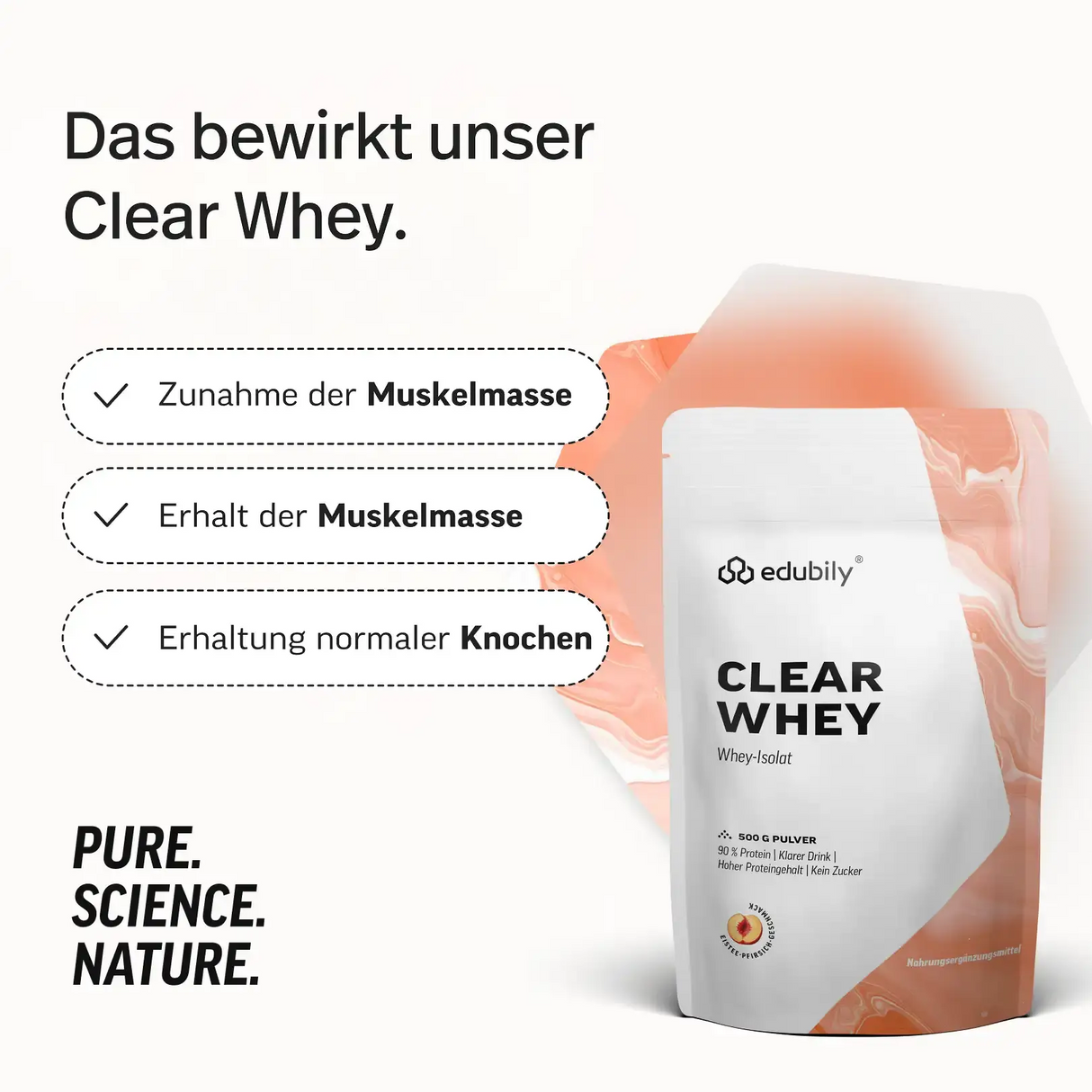 Clear Whey kaufen - edubily Whey Proteinpulver - Fitness Onlineshop