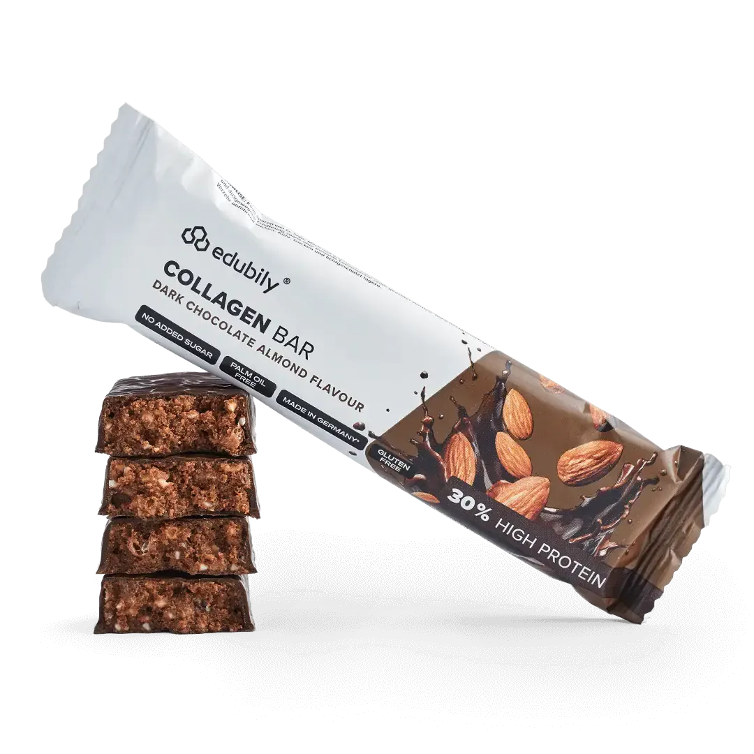 Collagen Bar Dark Chocolate Almond 55 g kaufen - edubily Proteinriegel - Fitness Onlineshop