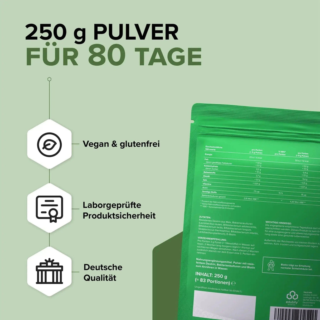 Darmflora-Komplex kaufen - edubily Verdauung - Fitness Onlineshop