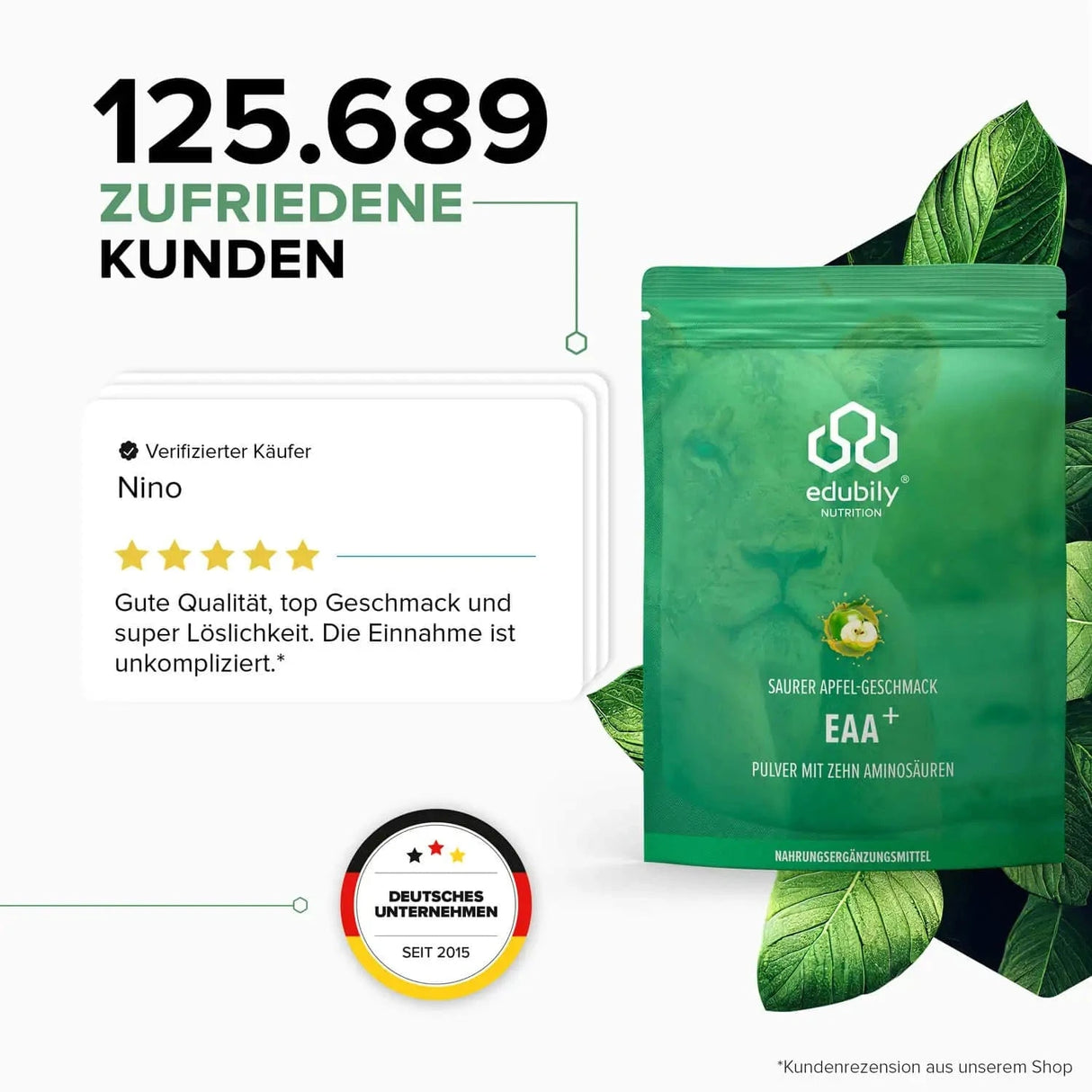 EAA⁺ Pulver (Essenzielle Aminosäuren) kaufen - edubily EAA - Fitness Onlineshop