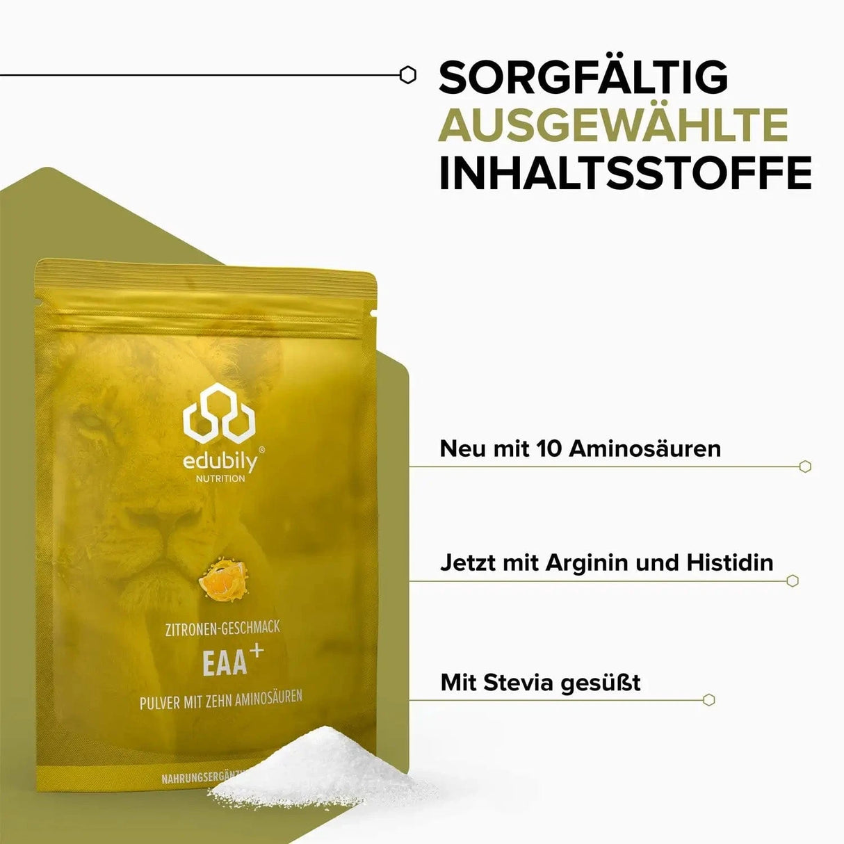 EAA⁺ Pulver (Essenzielle Aminosäuren) kaufen - edubily EAA - Fitness Onlineshop