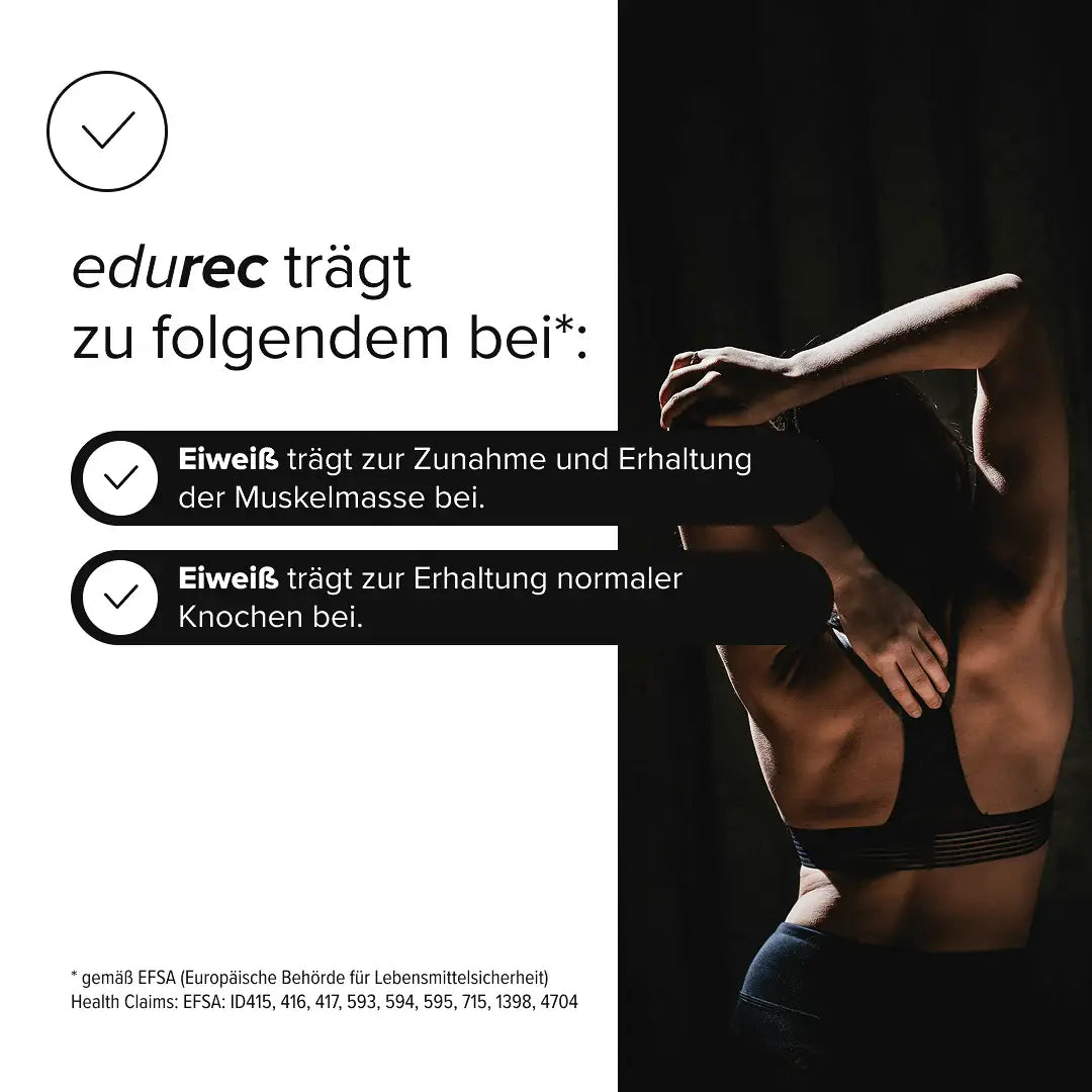 edurec (Post-Workout-Shake) kaufen - edubily Whey Proteinpulver - Fitness Onlineshop
