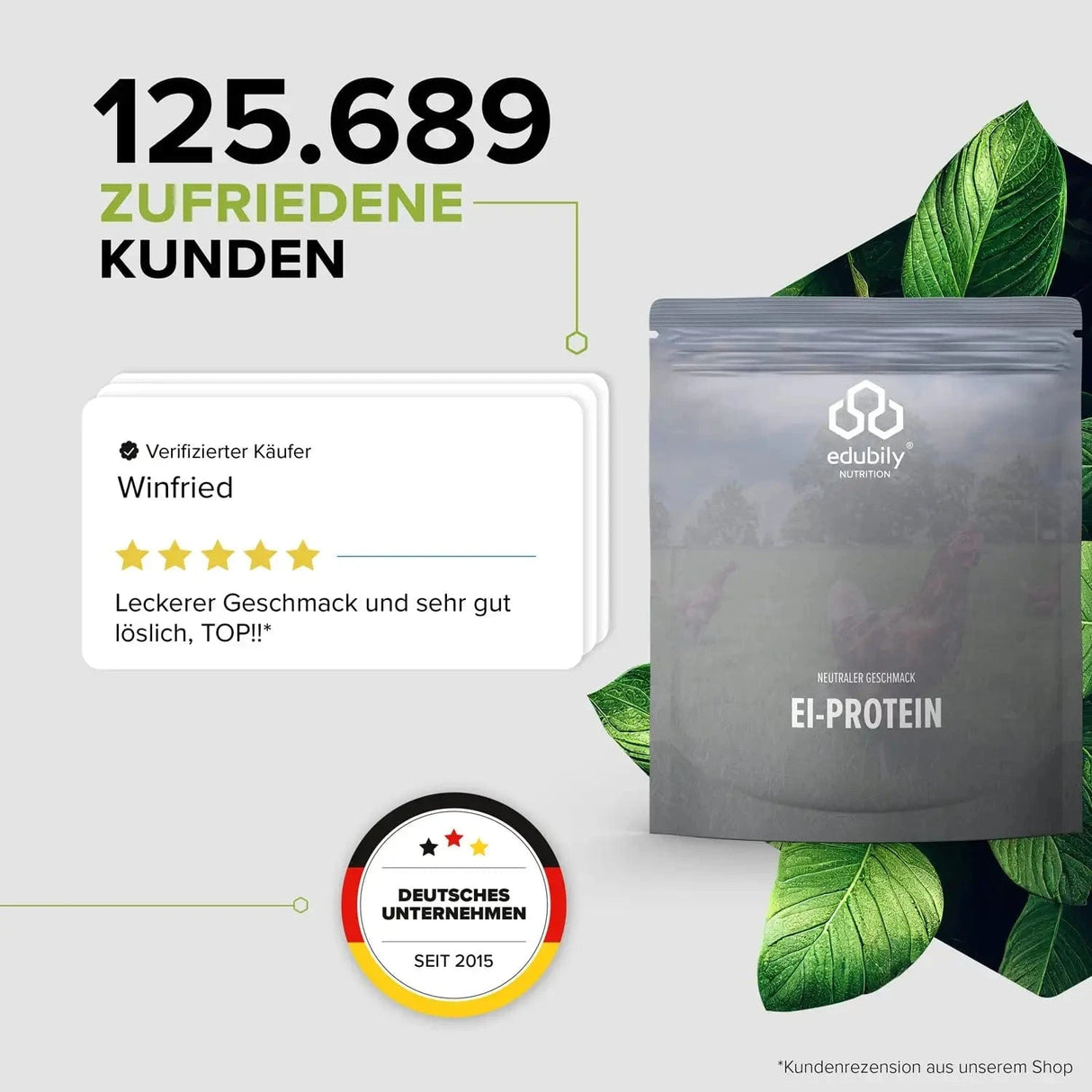 Ei-Protein Pulver aus Freilandhaltung kaufen - edubily Eiproteinpulver - Fitness Onlineshop