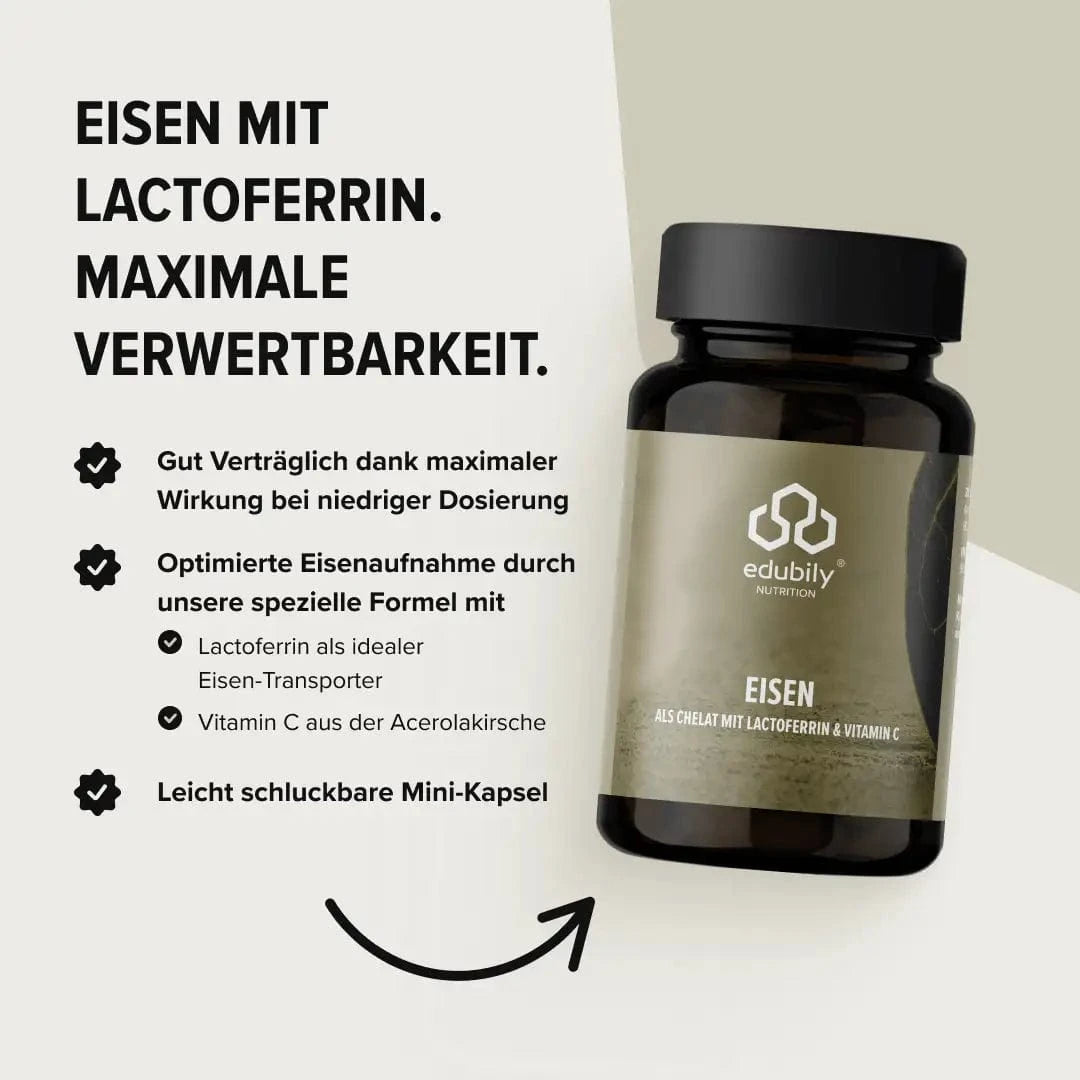 Buy Iron Capsules with Lactoferrin - edubily Iron - Online Fitness Store
