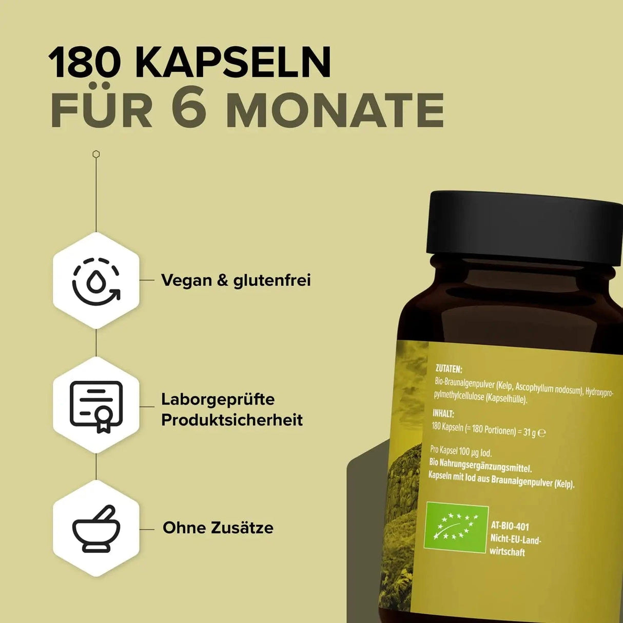 Iod Kapseln – aus reinstem Bio-Kelp kaufen - edubily Jod - Fitness Onlineshop