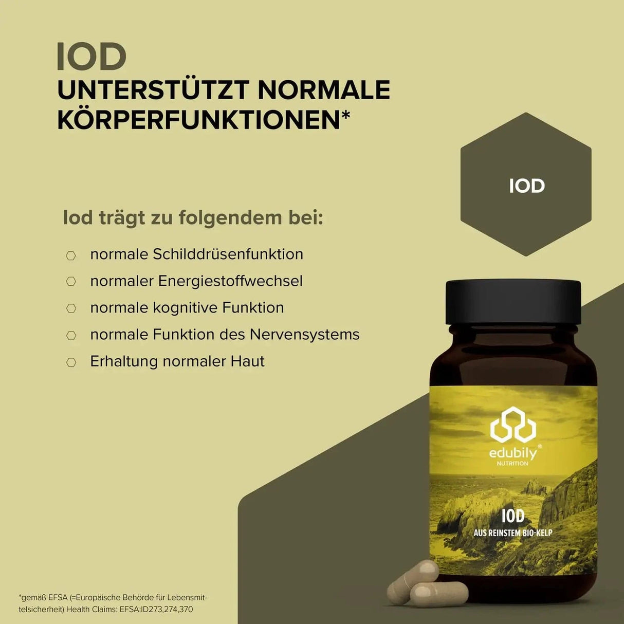 Iod Kapseln – aus reinstem Bio-Kelp kaufen - edubily Jod - Fitness Onlineshop