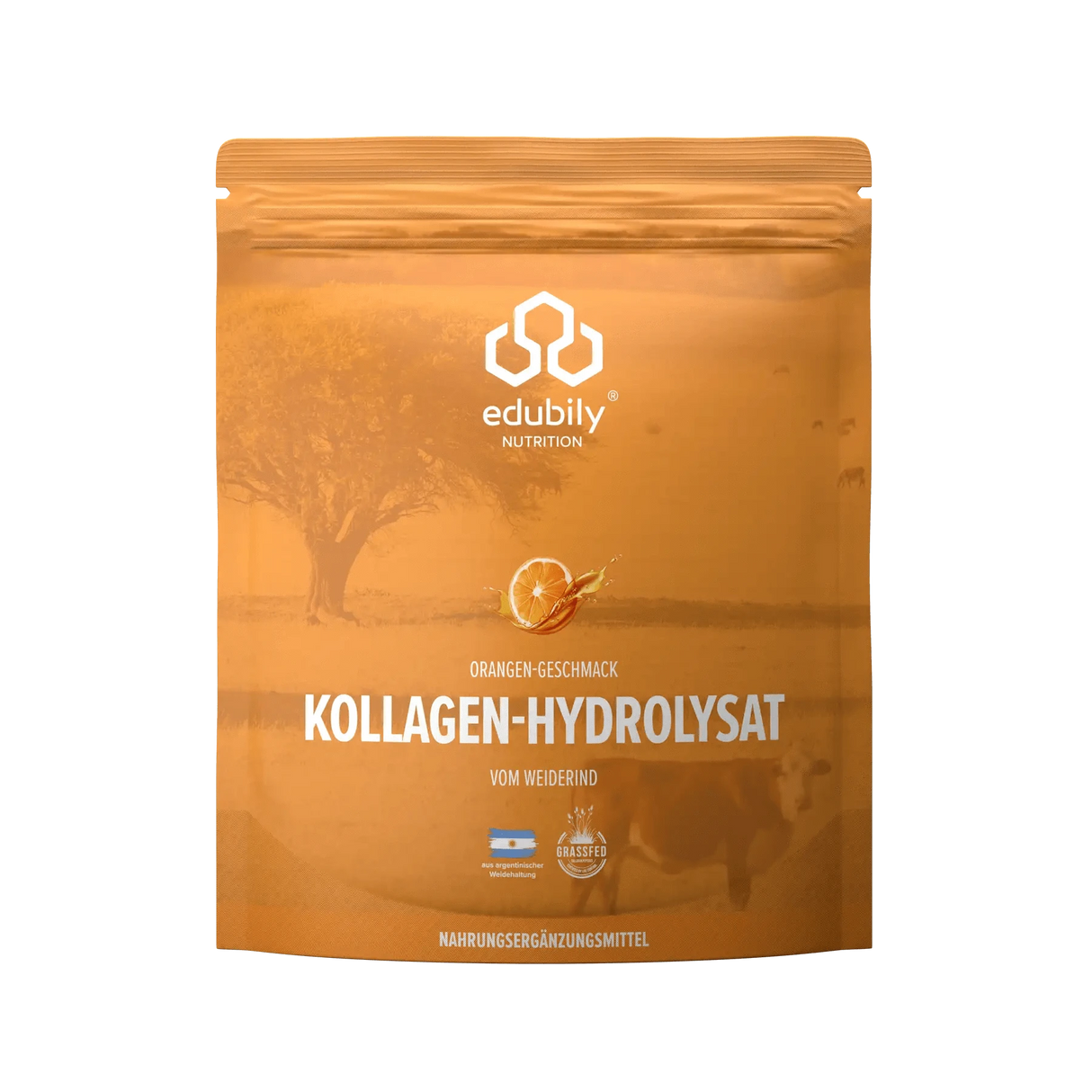 Kollagen-Hydrolysat Pulver 750 g / Orange kaufen - edubily Kollagen - Fitness Onlineshop