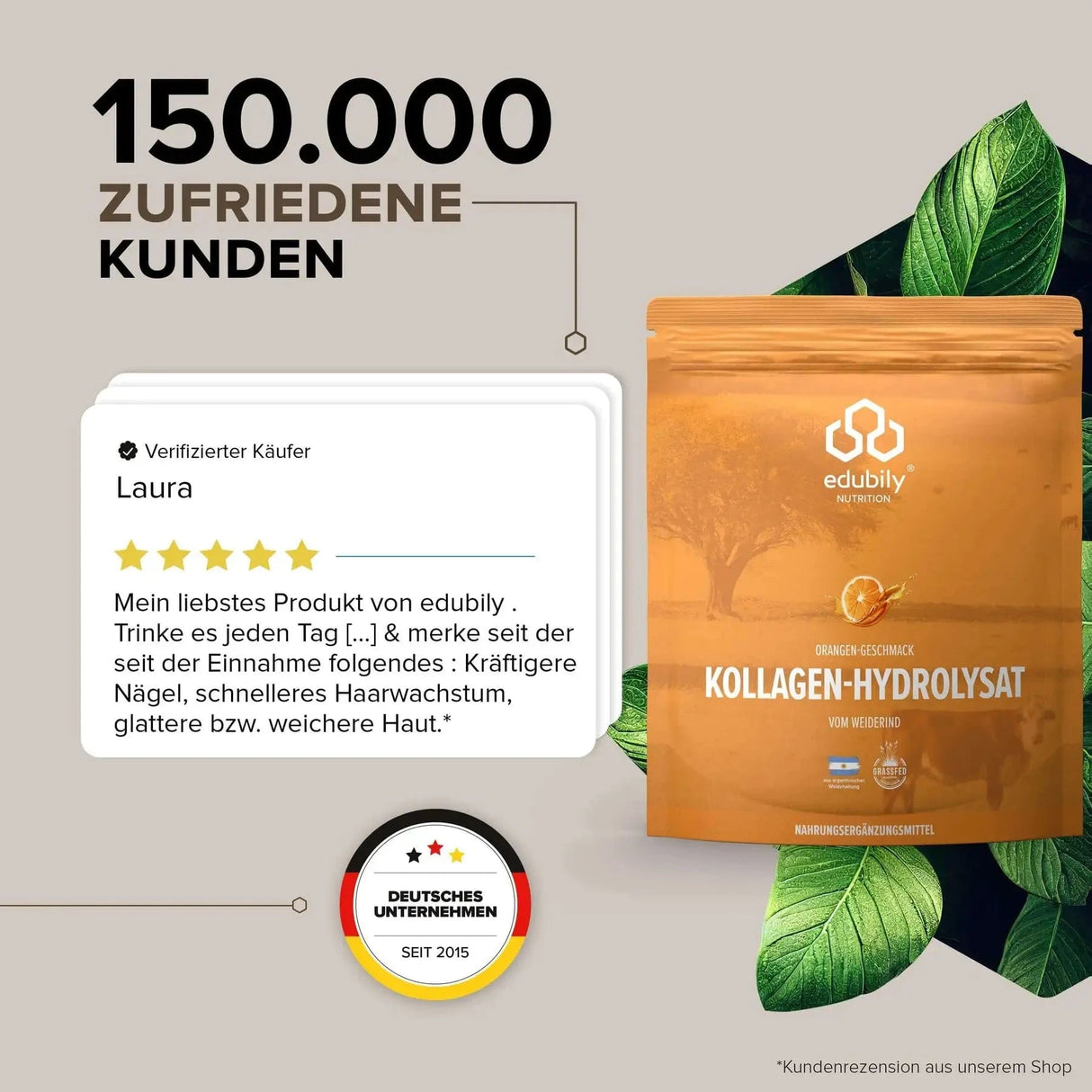 Kollagen-Hydrolysat Pulver kaufen - edubily Kollagen - Fitness Onlineshop