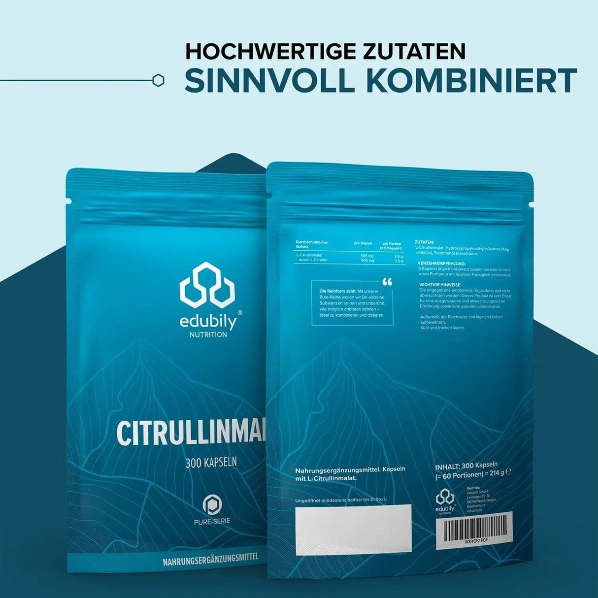 PURE Citrullin-Malat Kapseln kaufen - edubily Citrullin - Fitness Onlineshop