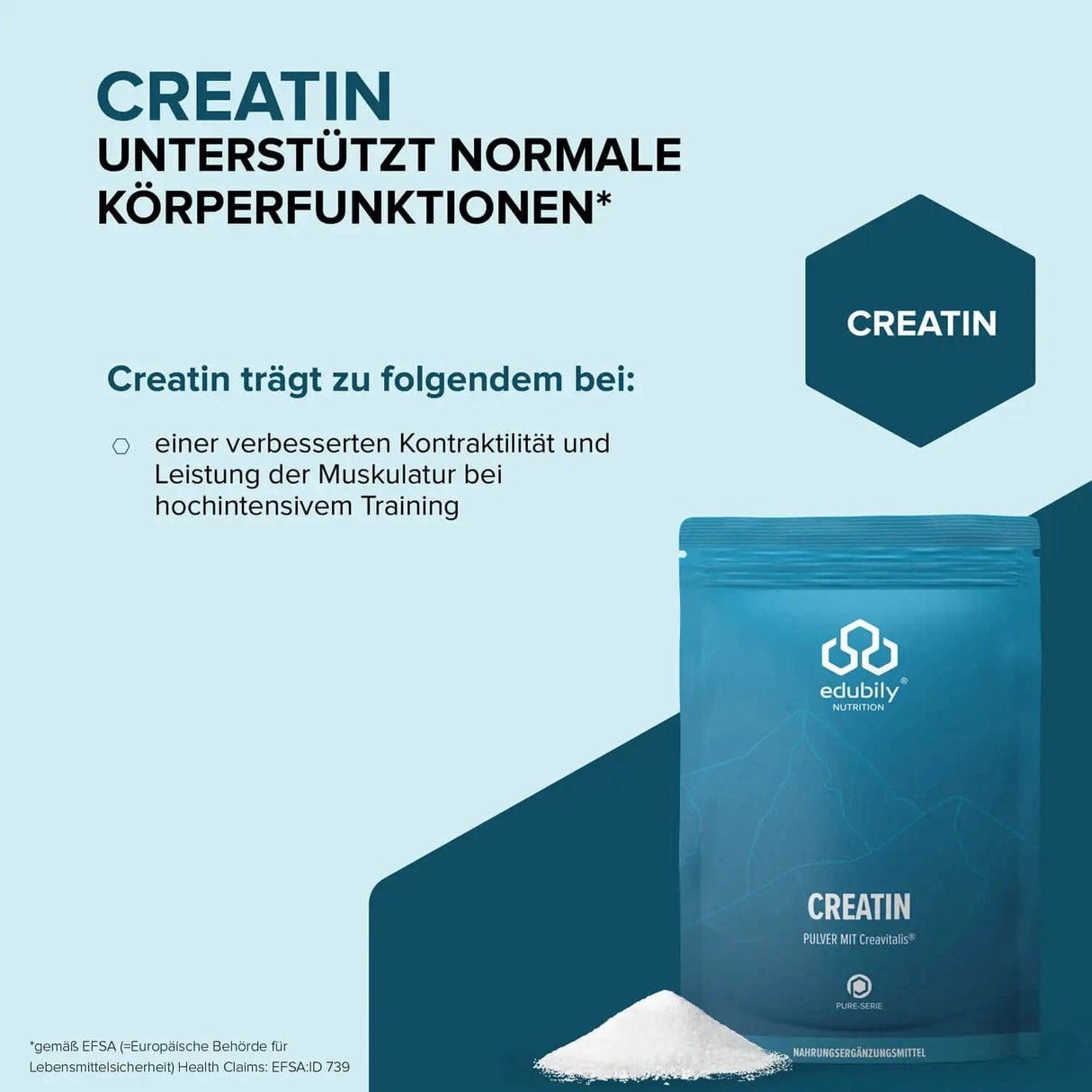 PURE Creatin Pulver Creavitalis® kaufen - edubily Kreatin - Fitness Onlineshop