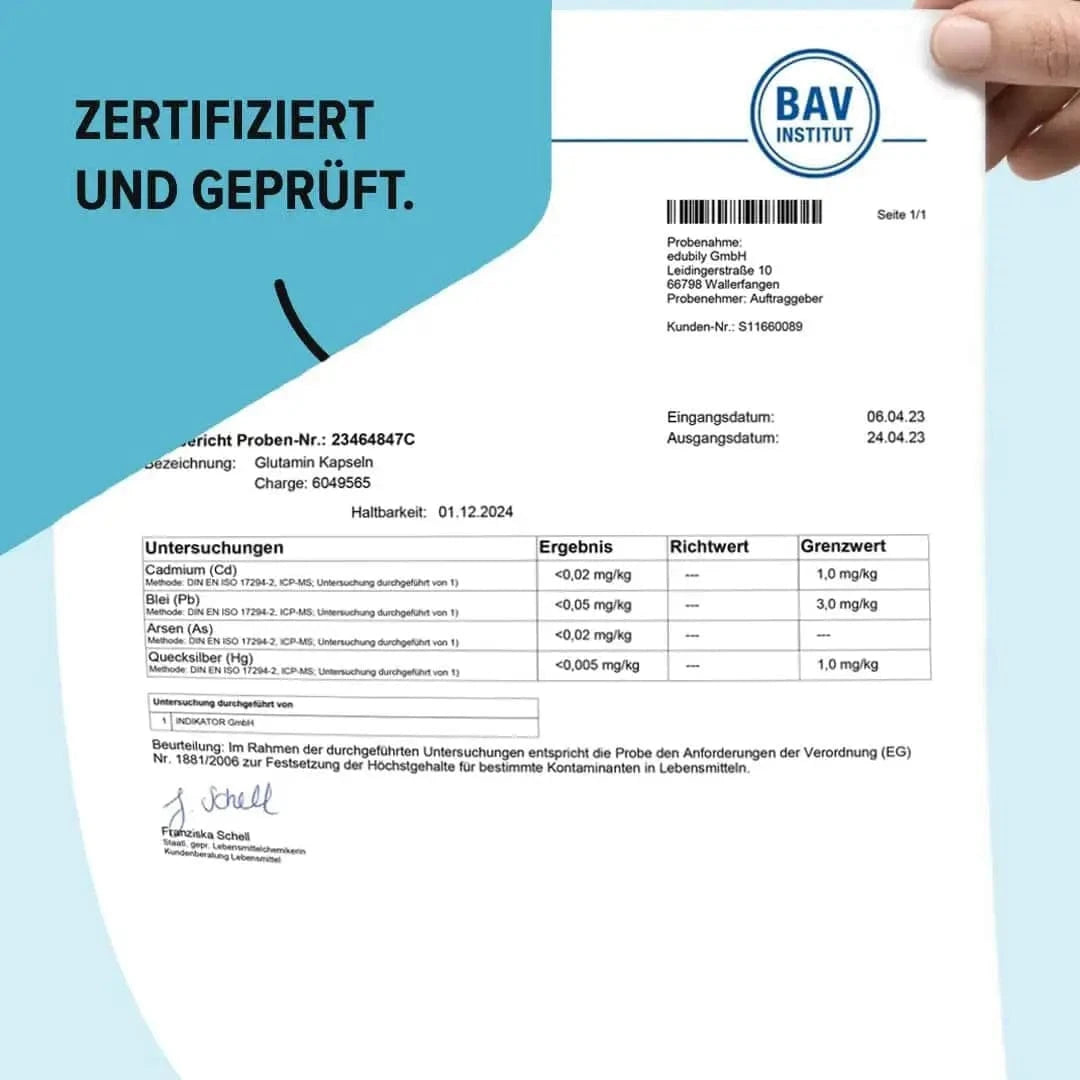 PURE Glutamin Kapseln kaufen - edubily Glutamin - Fitness Onlineshop