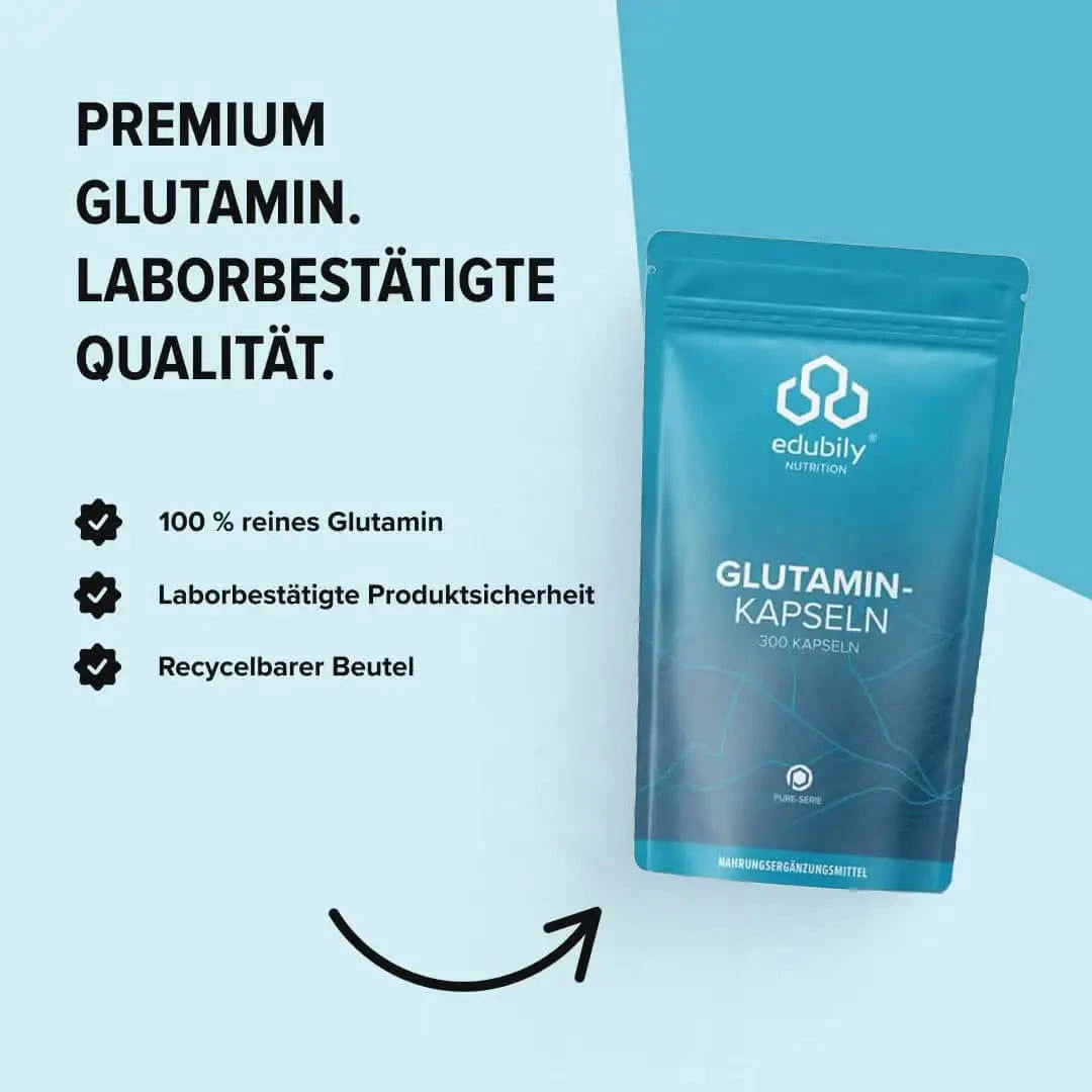 PURE Glutamin Kapseln kaufen - edubily Glutamin - Fitness Onlineshop