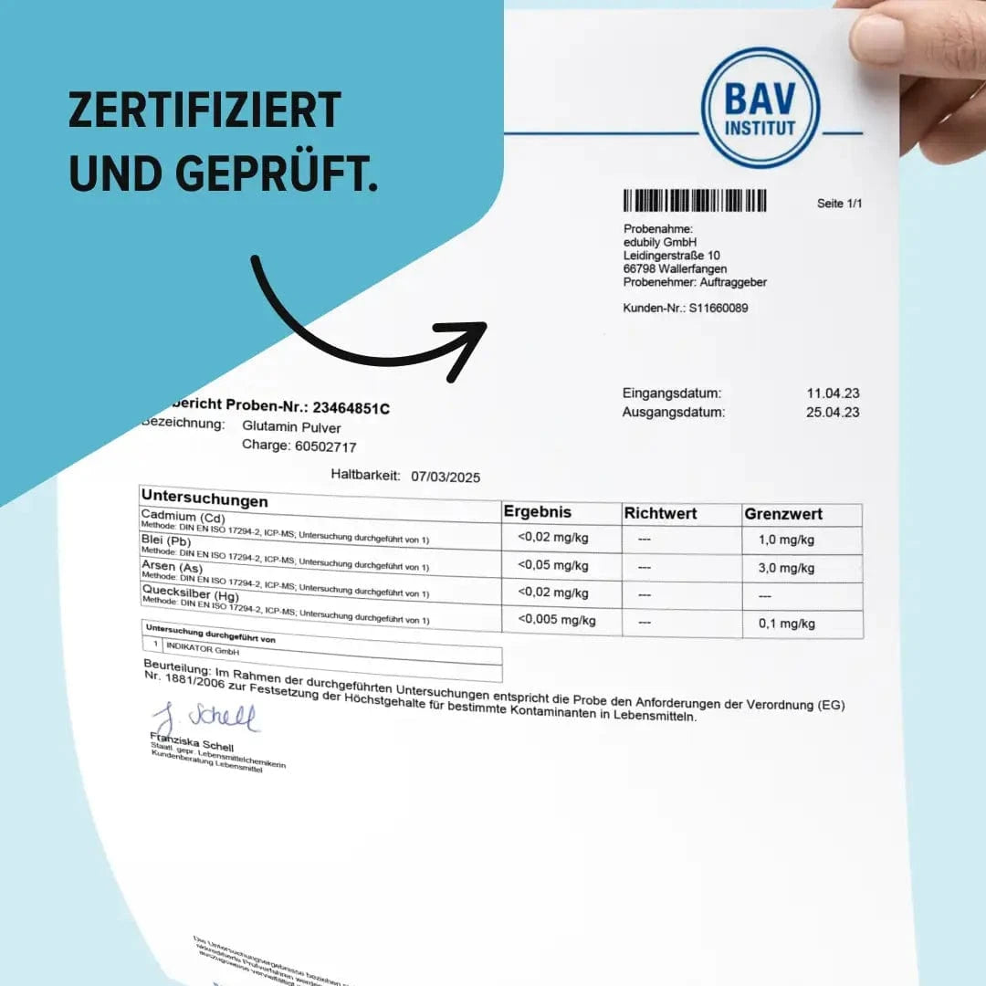 PURE L-Glutamin Pulver kaufen - edubily Weitere Aminosäuren - Fitness Onlineshop