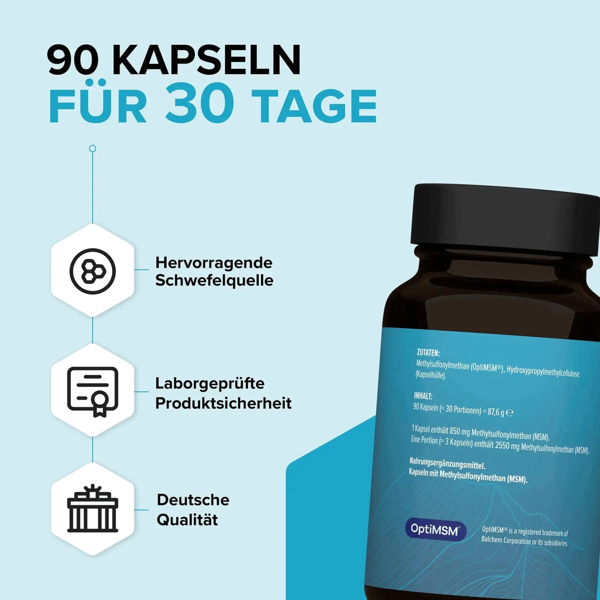 PURE MSM Kapseln kaufen - edubily Zellschutz - Fitness Onlineshop