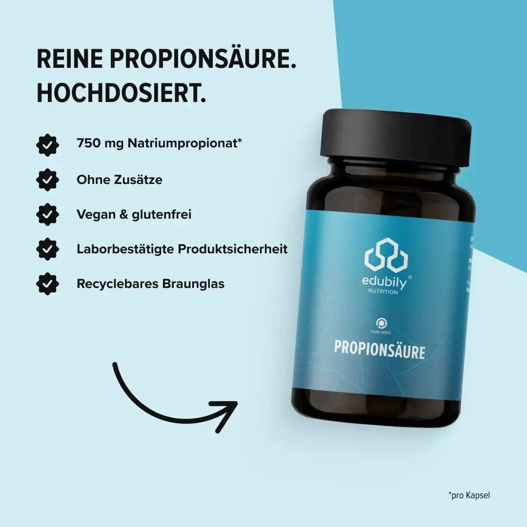 PURE Propionsäure Kapseln kaufen - edubily Verdauung - Fitness Onlineshop