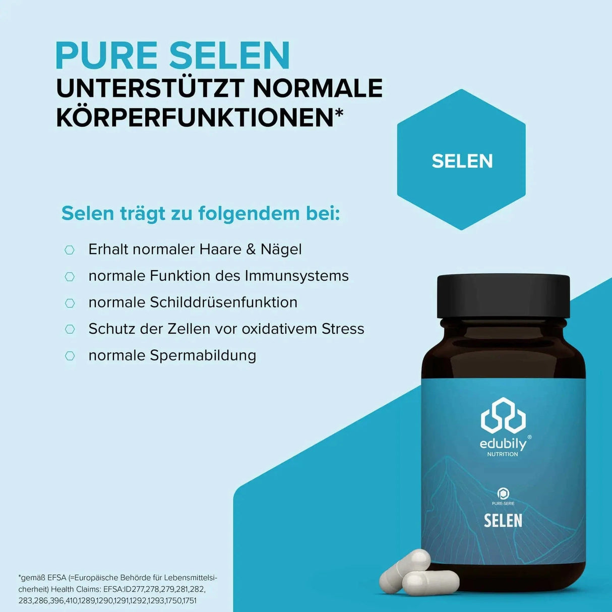 PURE Selen Kapseln kaufen - edubily Selen - Fitness Onlineshop