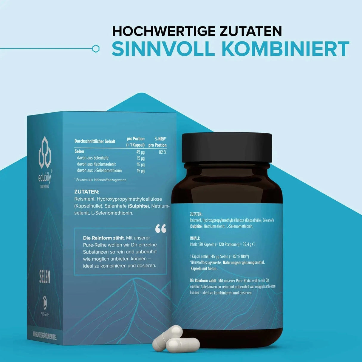 PURE Selen Kapseln kaufen - edubily Selen - Fitness Onlineshop