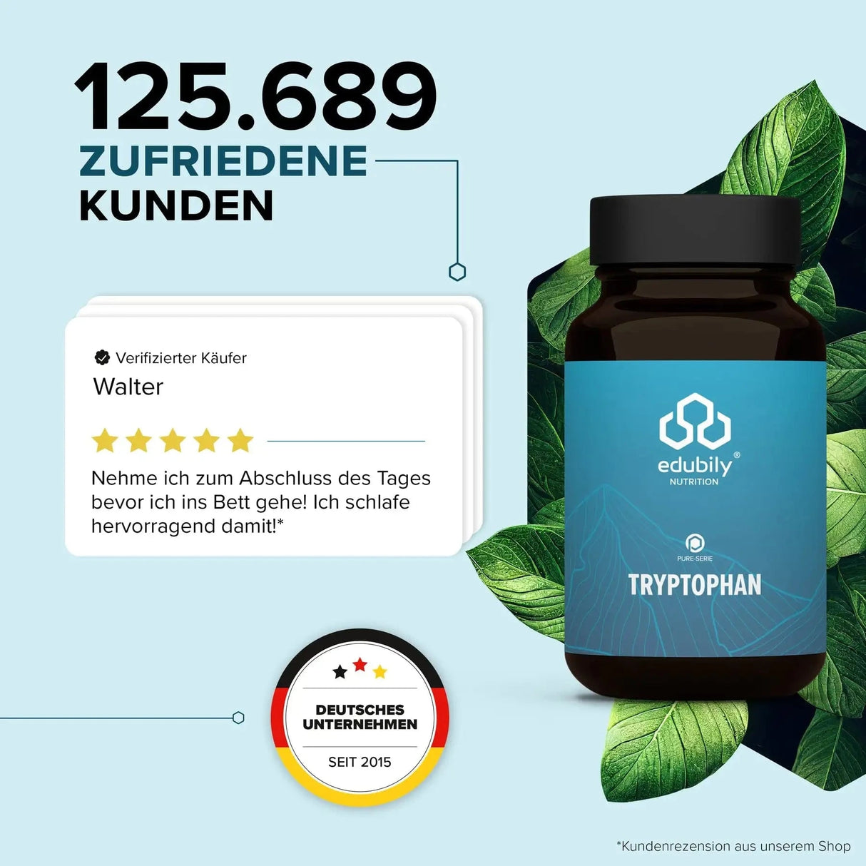 PURE Tryptophan Kapseln kaufen - edubily Weitere Aminosäuren - Fitness Onlineshop
