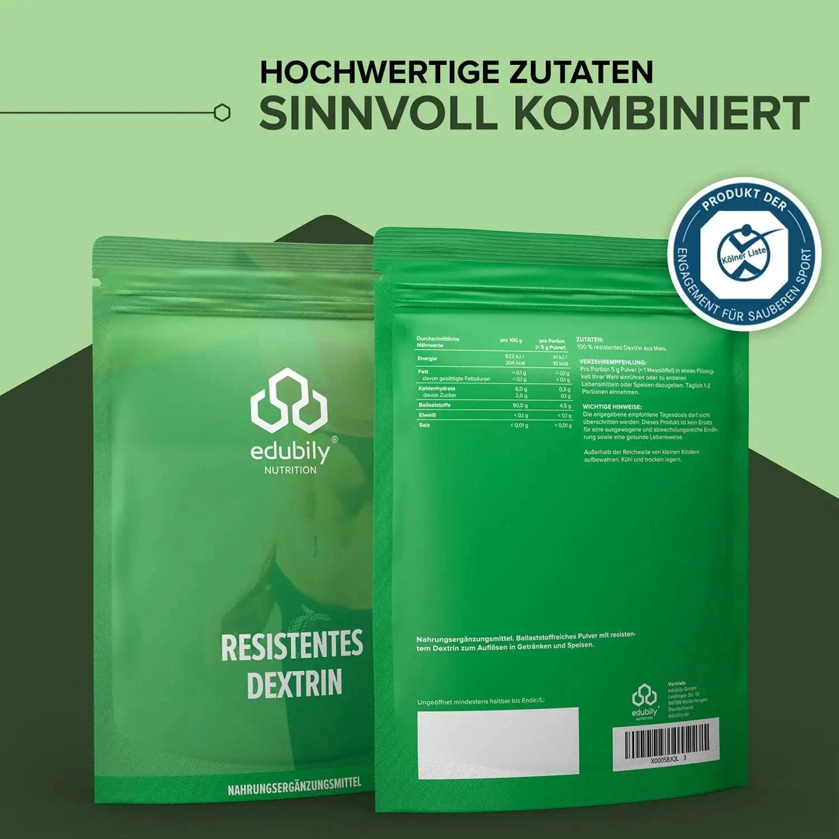 Resistentes Dextrin Pulver kaufen - edubily Ballaststoffe - Fitness Onlineshop