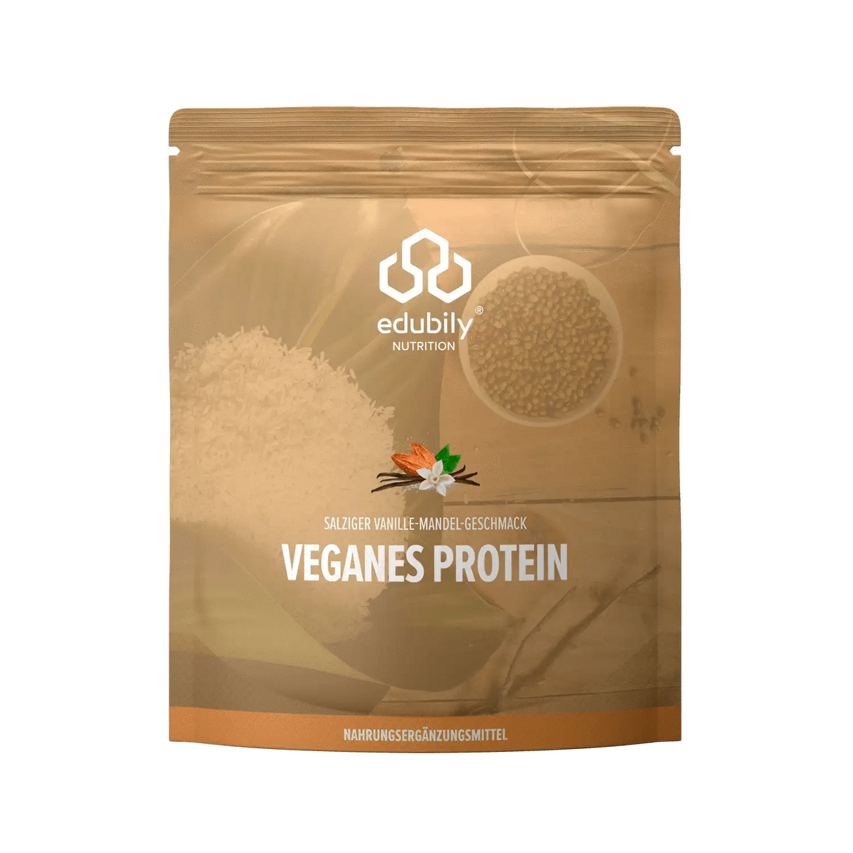 Veganes Proteinpulver Salzige Vanille Mandel kaufen - edubily Vegane Proteinpulver - Fitness Onlineshop