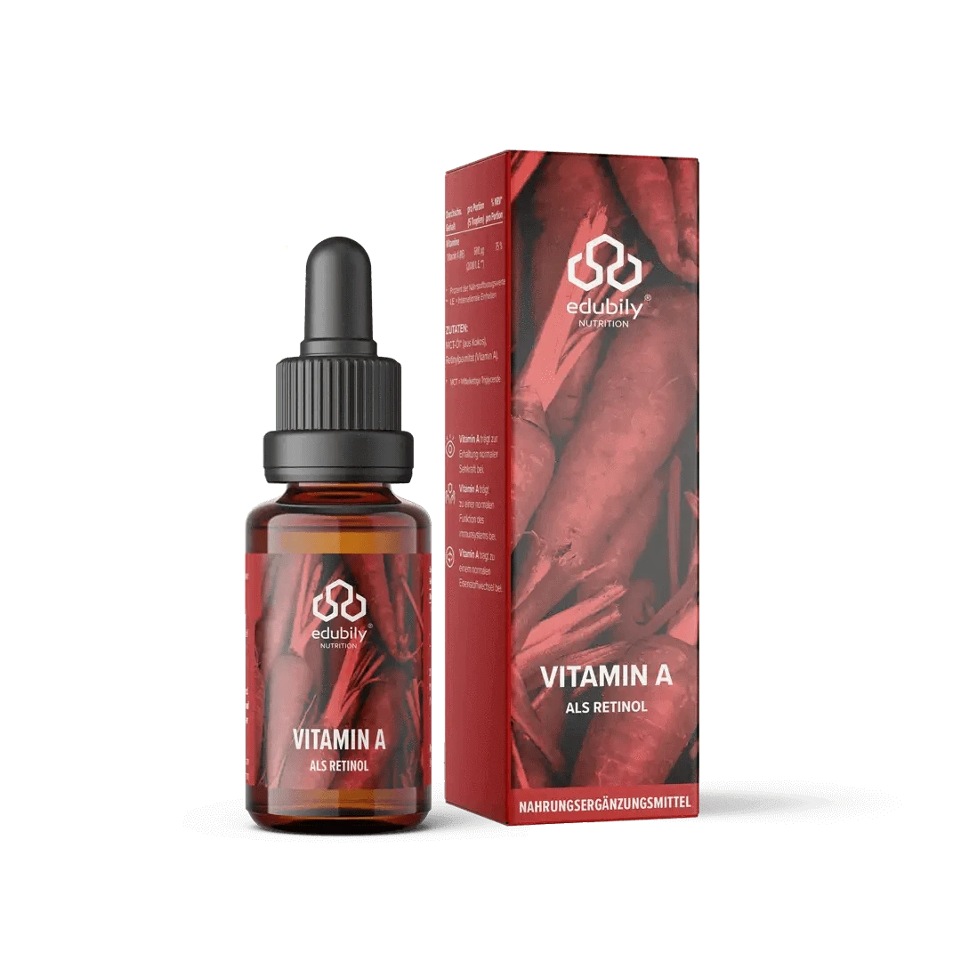 Vitamin A (reines Retinol) 20 ml Tropfen kaufen - edubily Vitamine - Fitness Onlineshop