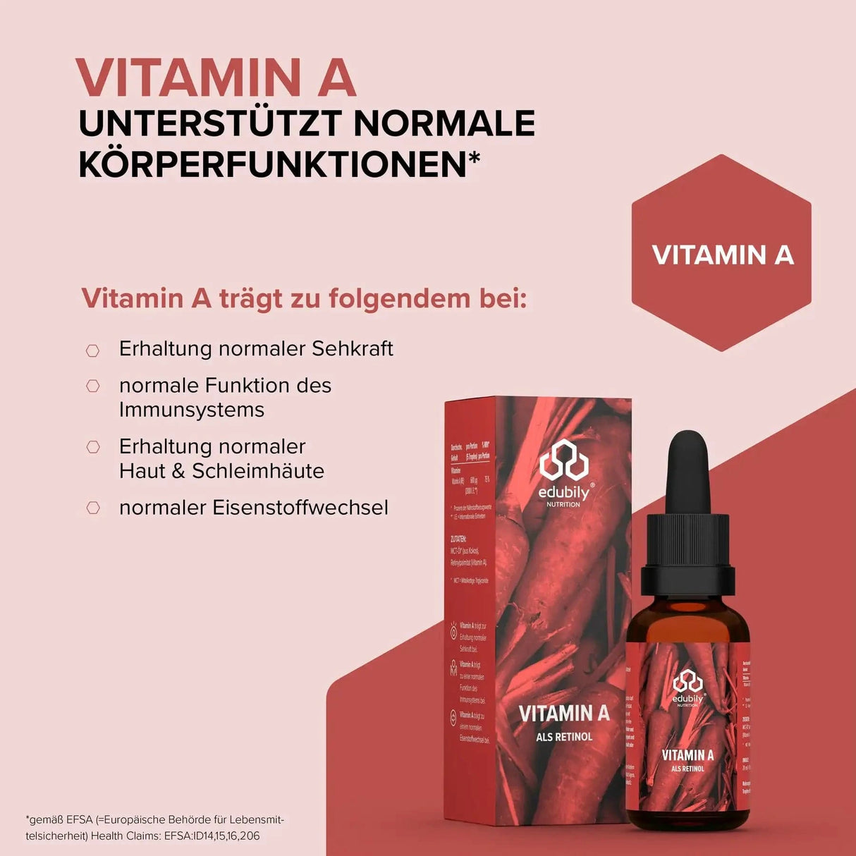 Vitamin A (reines Retinol) kaufen - edubily Vitamine - Fitness Onlineshop