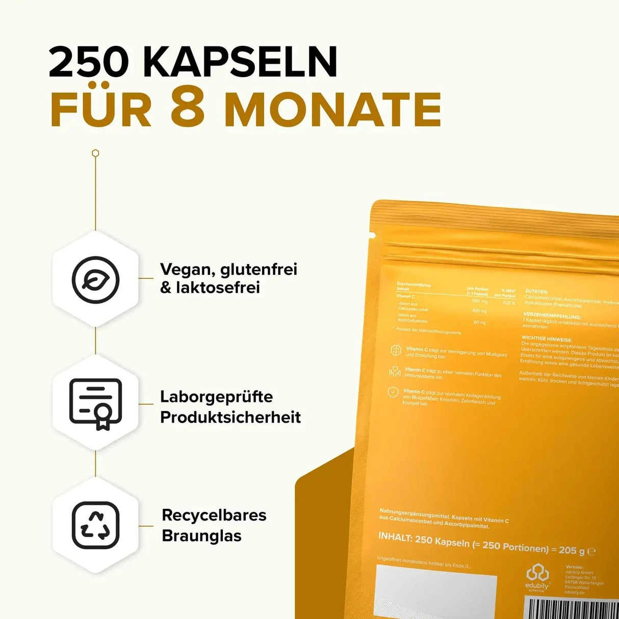 Vitamin C Kapsel kaufen - edubily Vitamine - Fitness Onlineshop