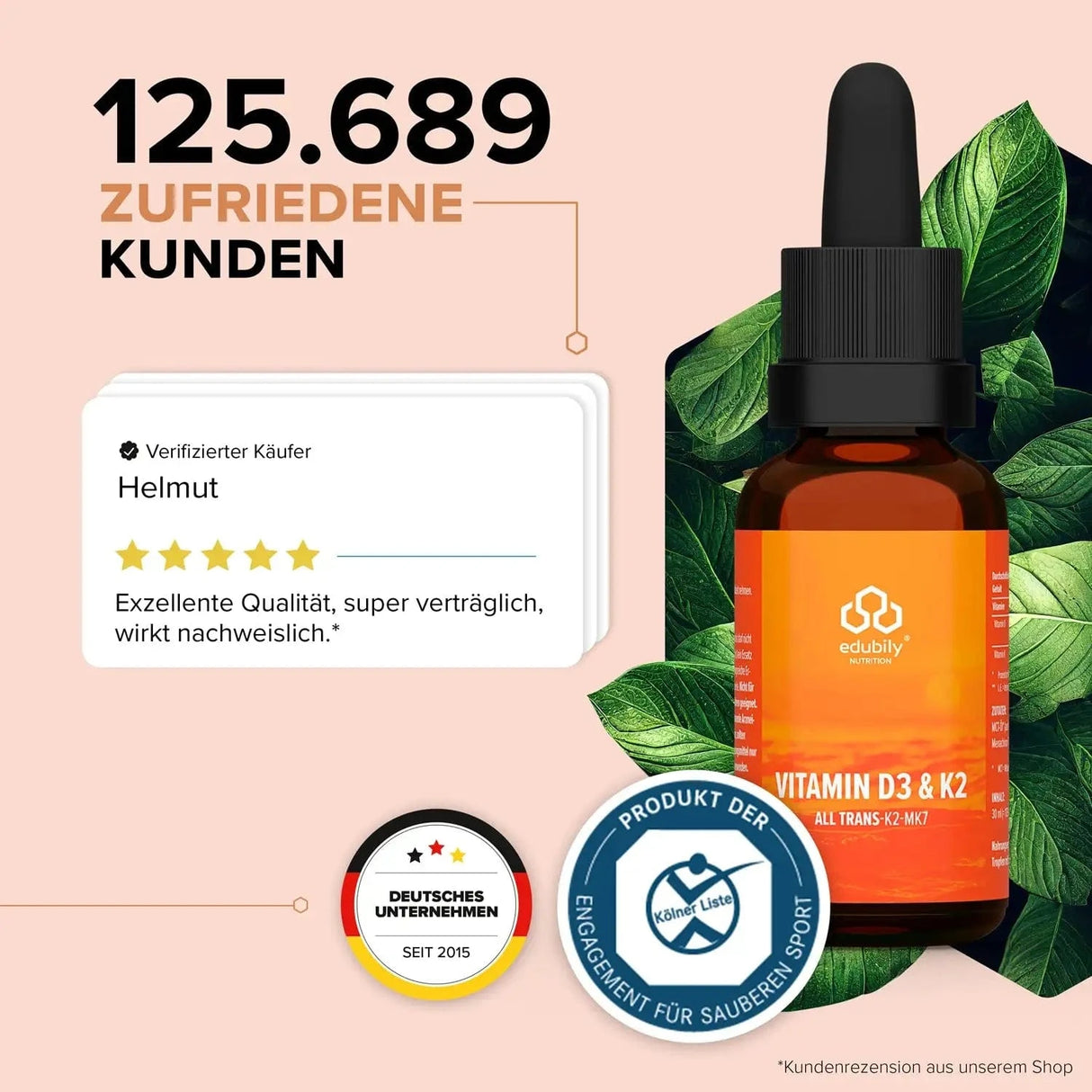 Vitamin D3 & K2 Tropfen 30 ml kaufen - edubily Vitamine - Fitness Onlineshop