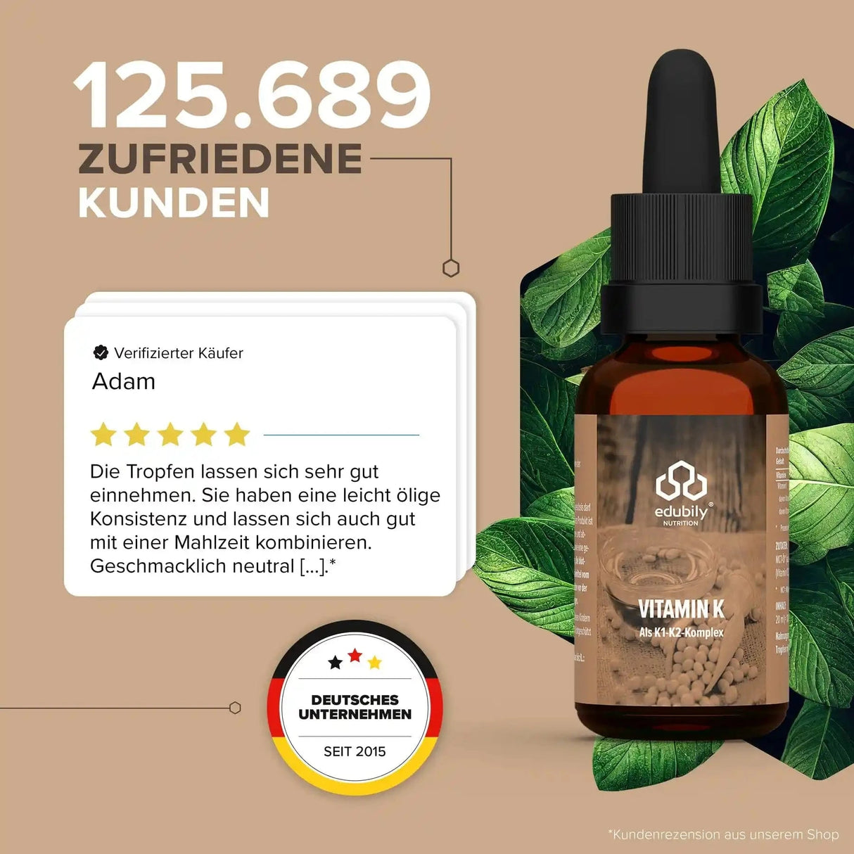 Vitamin K-Komplex mit K1 und K2-MK7 20ml kaufen - edubily Vitamine - Fitness Onlineshop