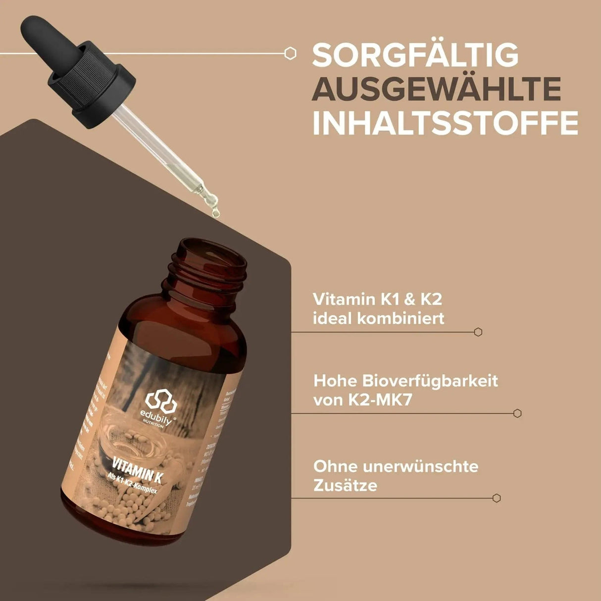 Vitamin K-Komplex mit K1 und K2-MK7 20ml kaufen - edubily Vitamine - Fitness Onlineshop