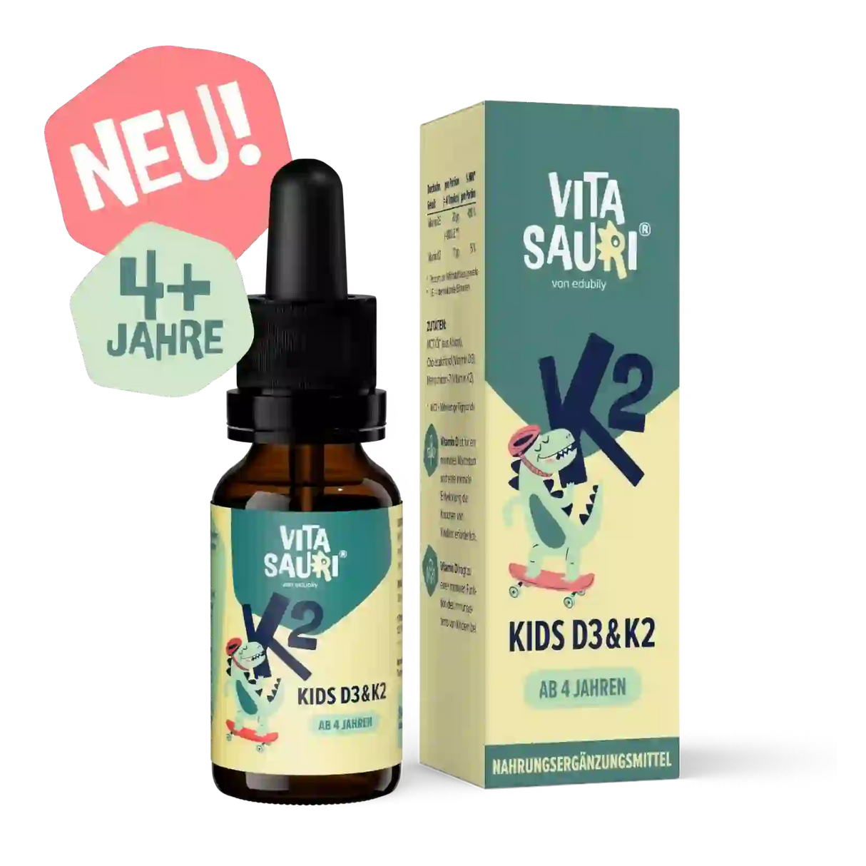 Vitasauri® Kids Vitamin D3 mit K2 kaufen - edubily Vitamine - Fitness Onlineshop