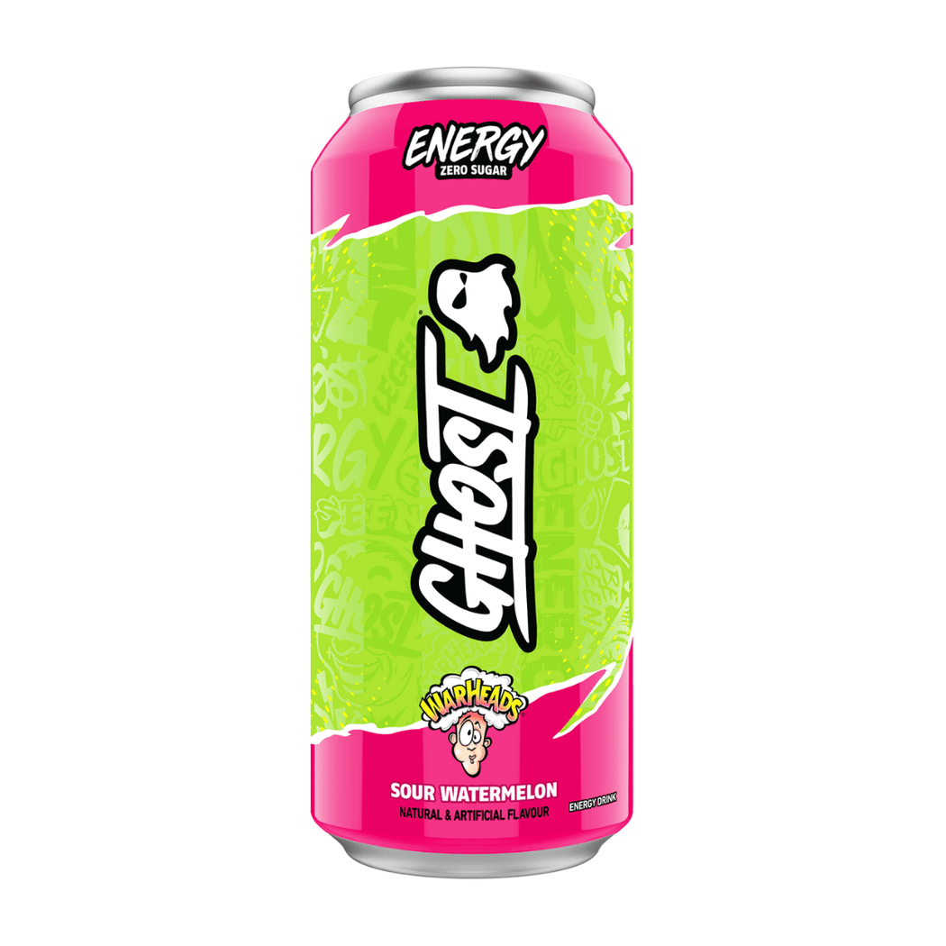 Ghost Energy Drink 500 ml / Warheads Sour Watermelon kaufen - Ghost Energiedrinks - Fitness Onlineshop