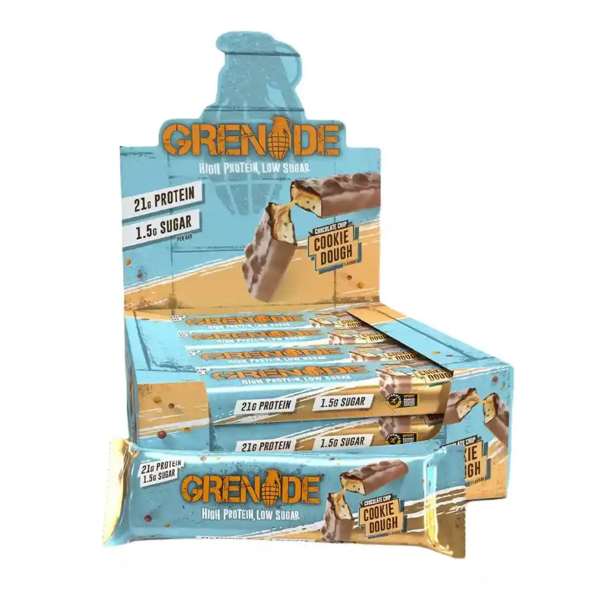 Acheter la barre protéinée Grenade Grenade 12 x 60 g « Chocolate Chip Cookie Dough » sur HighPowered.ch