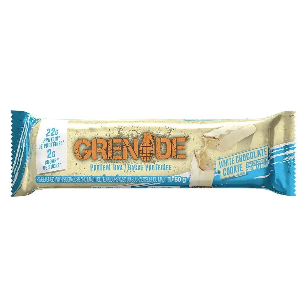 Acheter la barre protéinée Grenade Grenade 60 g au chocolat blanc et aux cookies sur HighPowered.ch