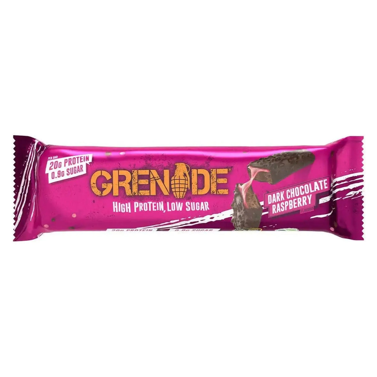 Acheter la barre protéinée Grenade Grenade 60 g au chocolat noir et à la framboise sur HighPowered.ch