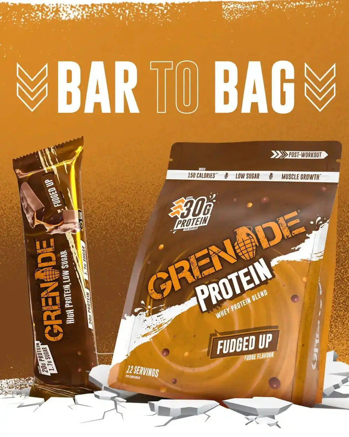 Acquista Grenade Grenade Protein Blend (siero di latte) Fudged Up 480 g su HighPowered.ch