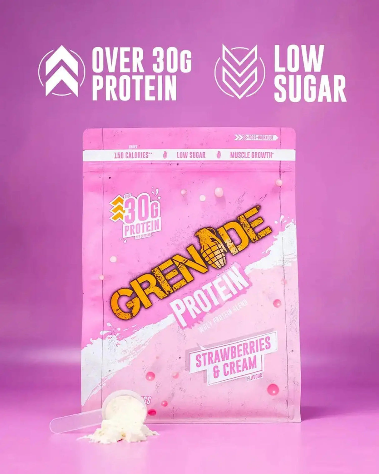 Acquista Grenade Grenade Protein Blend (siero di latte) Fragole e panna 2 kg su HighPowered.ch