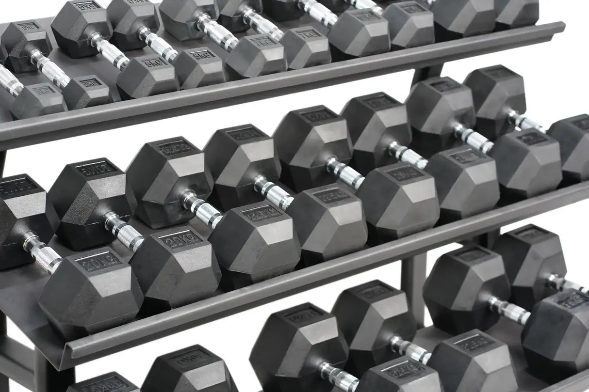 Acheter un ensemble d'haltères hexagonaux - Ensembles d'haltères HighPowered - Boutique en ligne de fitness