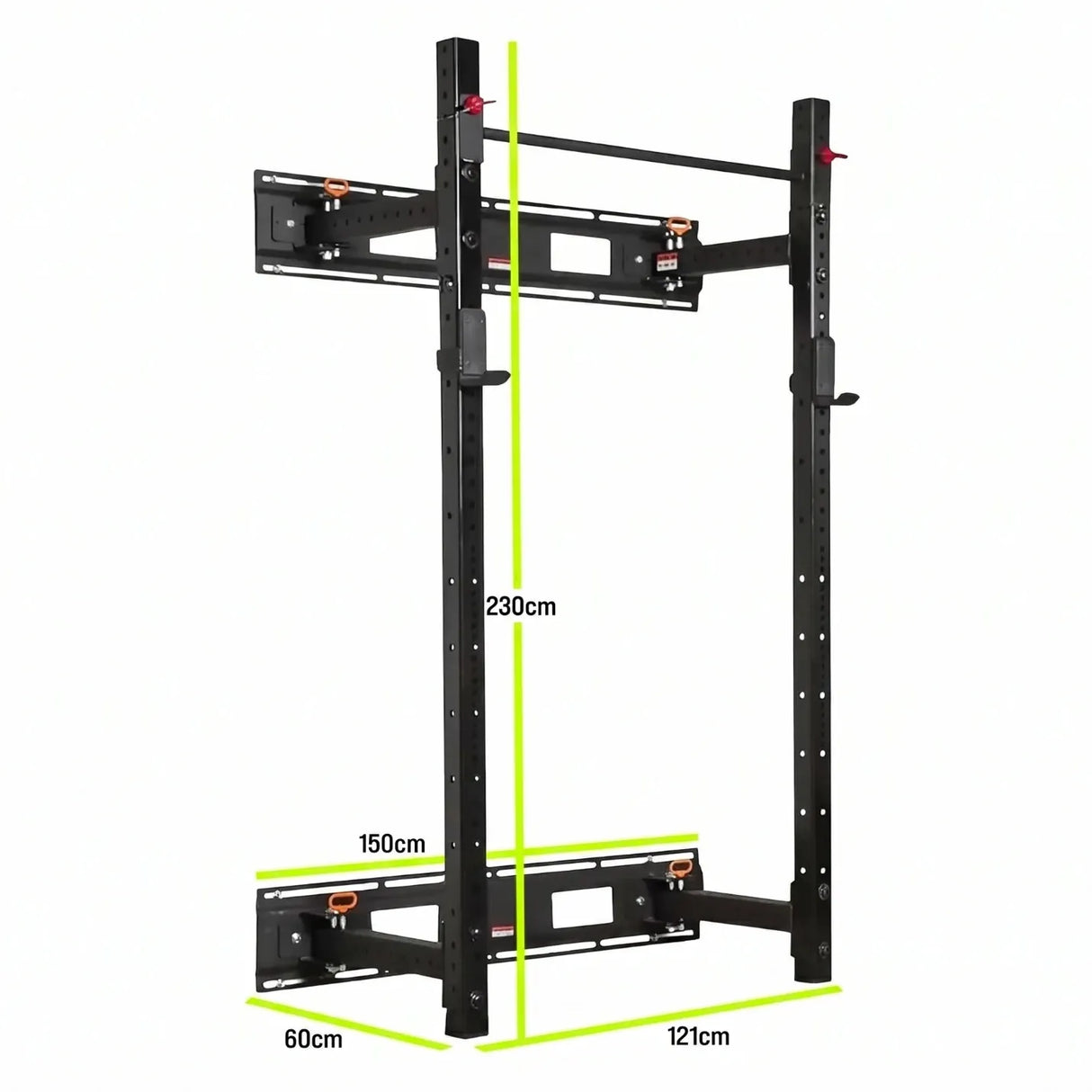 Klappbares Wandrack mit Klimmzugstange kaufen - HighPowered Wandracks - Fitness Onlineshop