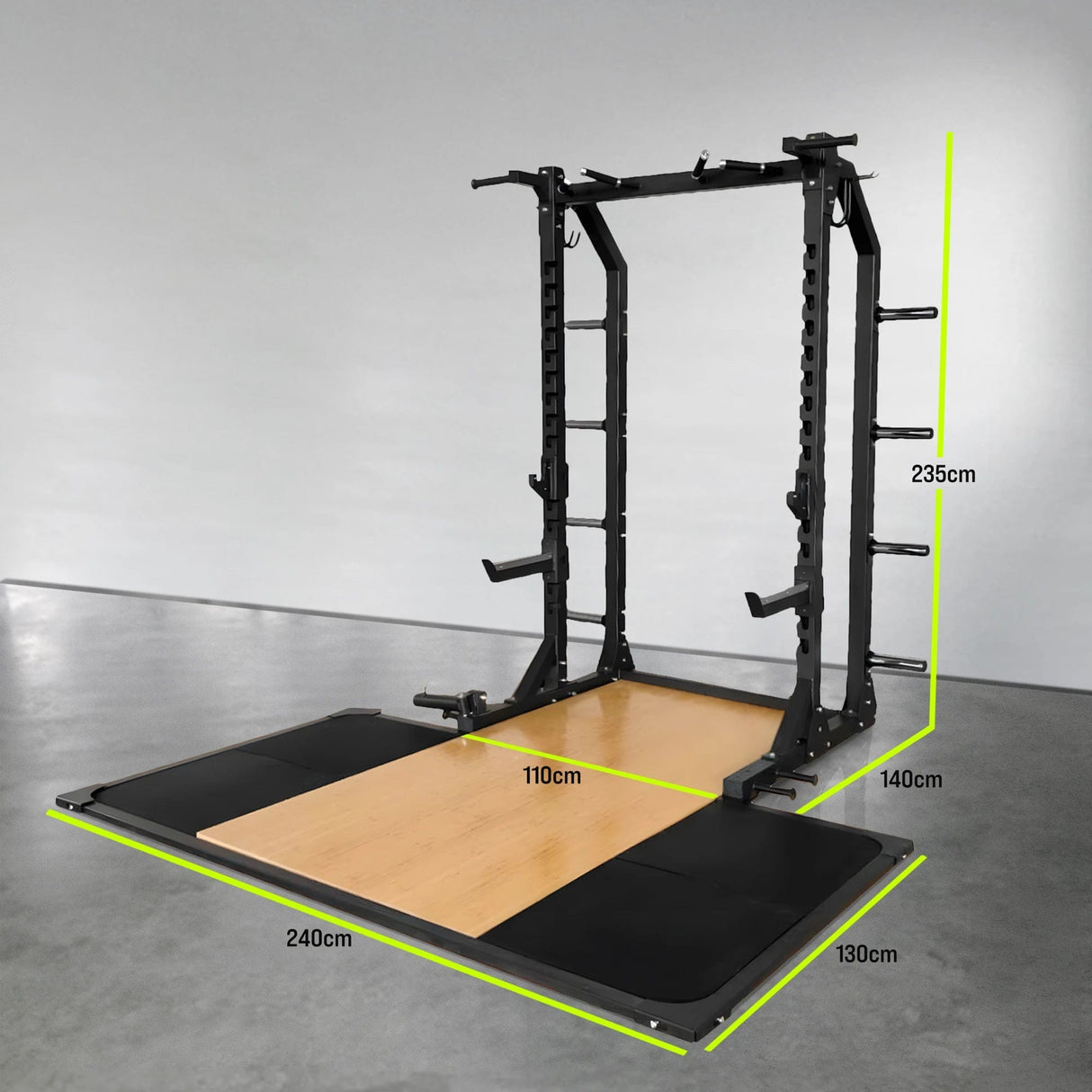 Multifunktionales Half Rack mit Weightlifting Plattform kaufen - HighPowered Squat Racks - Fitness Onlineshop