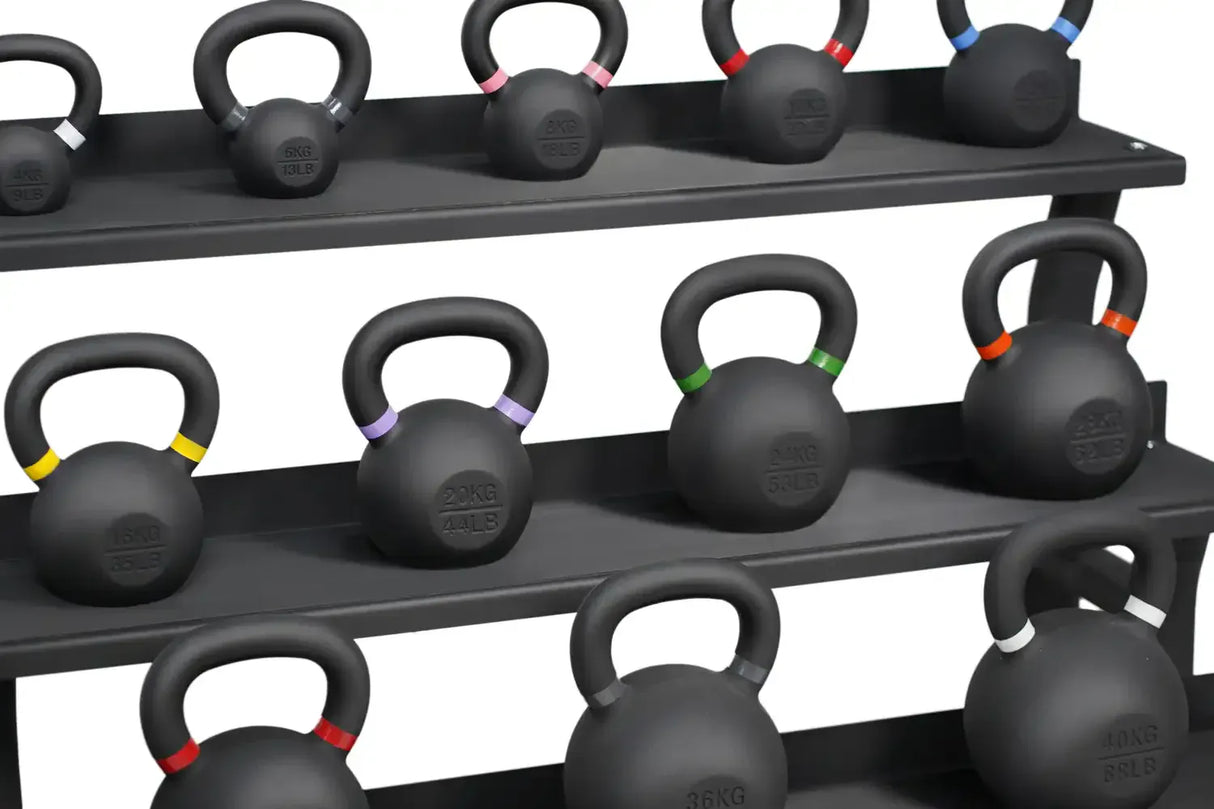Acheter un ensemble de kettlebells à revêtement poudré - Ensembles de kettlebells HighPowered - Boutique en ligne de fitness