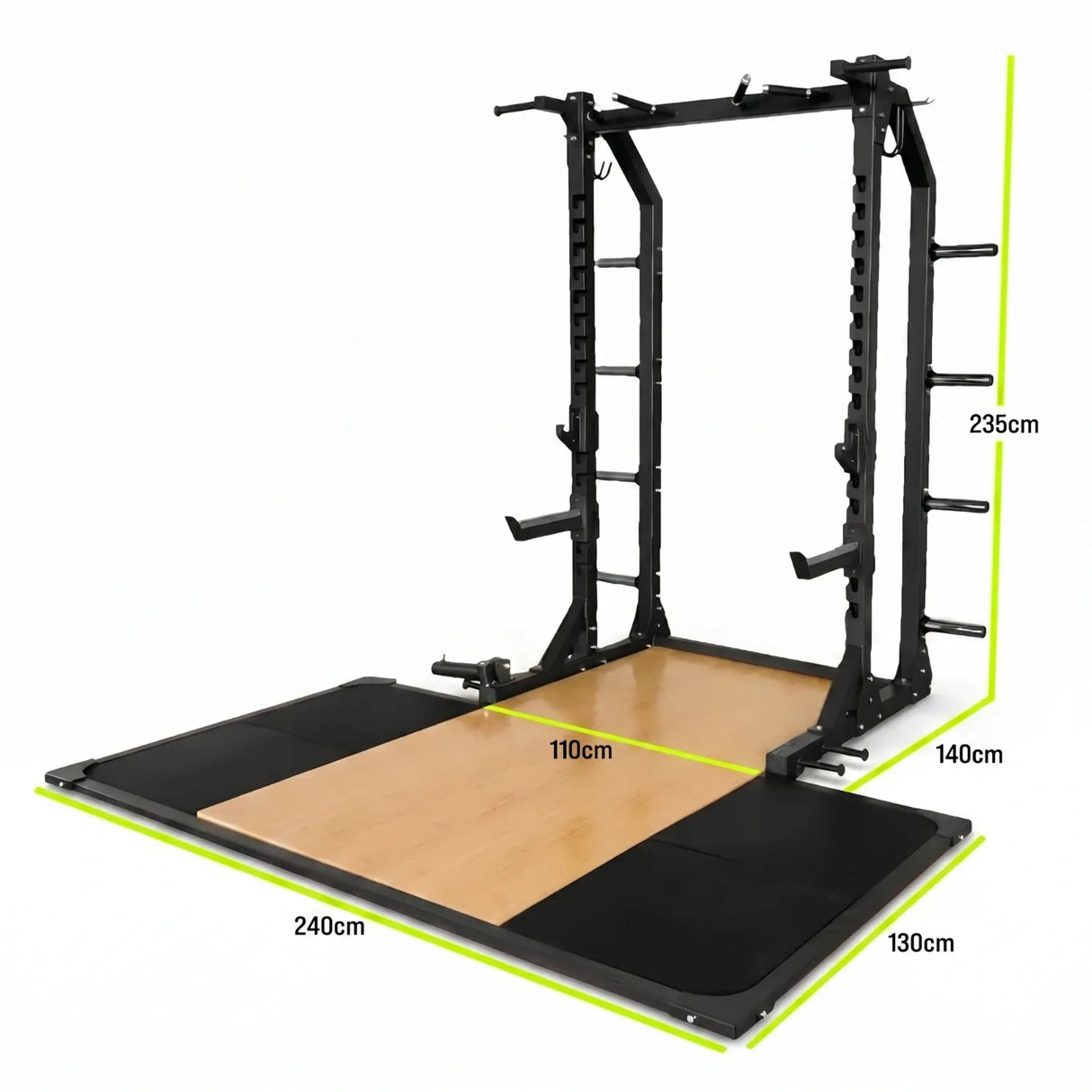 Professional Half Rack mit Weightlifting Plattform kaufen - HighPowered Squat Racks - Fitness Onlineshop