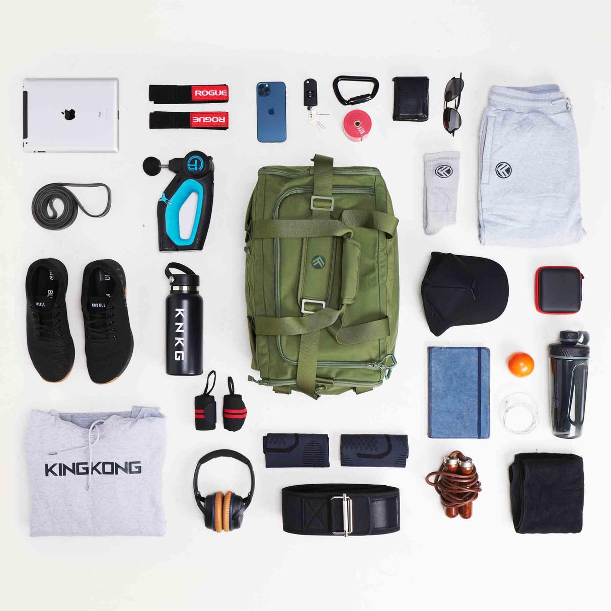 Buy the King Kong Bags King Kong CORE35 Duffle Bag (35L) in Green at HighPowered.ch