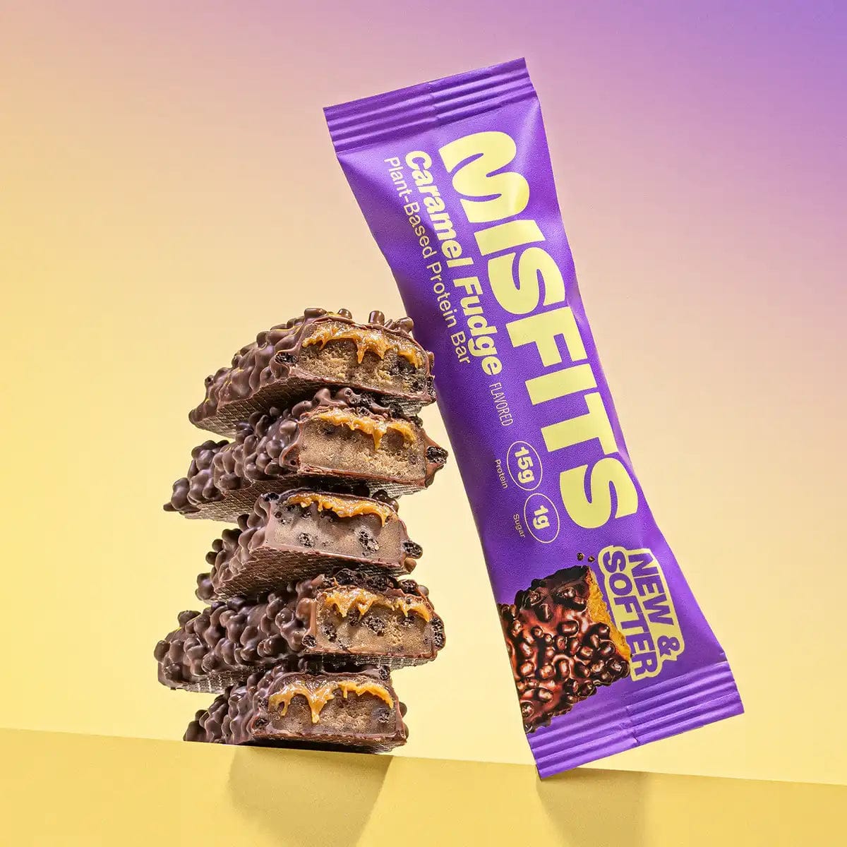 Buy Misfits Misfits Vegan Protein Bar 15 x 50 g Caramel Fudge at HighPowered.ch