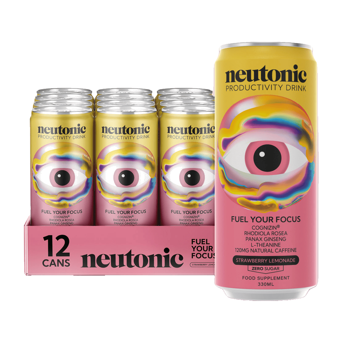 Neutonic Productivity Drink 12 x 330 ml / Strawberry Lemonade kaufen - Neutonic Energiedrinks - Fitness Onlineshop